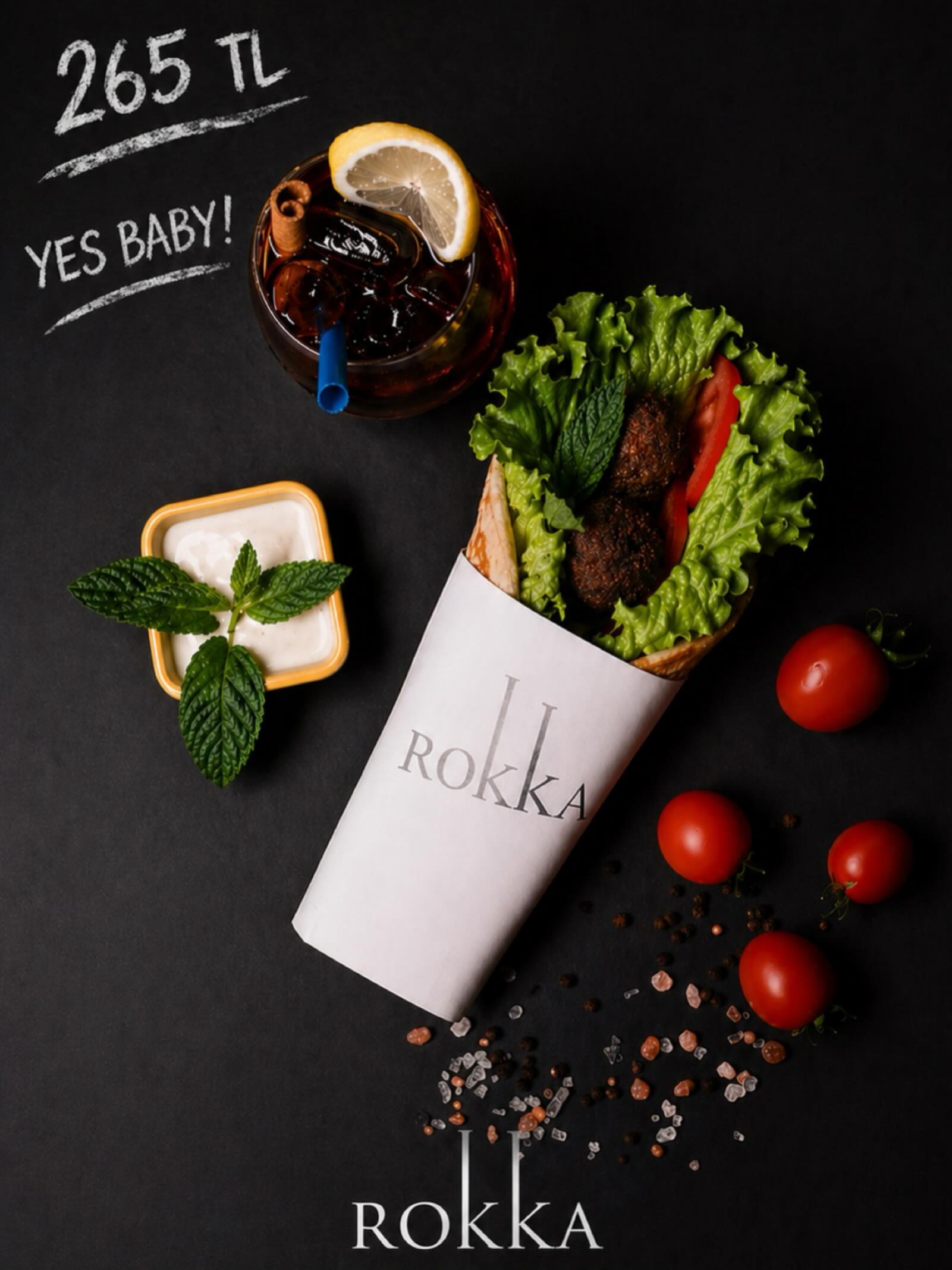 Rokka Pizza Falafel Sandwich | Antalya