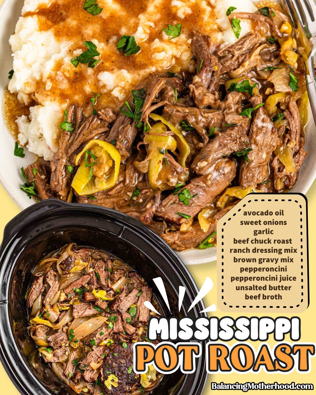 roast with ranch dressing and brown gravy Mississippi Pot 🥩 Savor rich comfort food made effortless tender beef, zesty seasonings, savory gravy. Slow-cooked to perfection, this warm dish yields melt-in-your-mouth flavor that everyone will love. 🌶️Mississippi Pay With:$36.00 (Silkroll Fee: $0.90) summer maxi dress White Fitted Full Sequinned