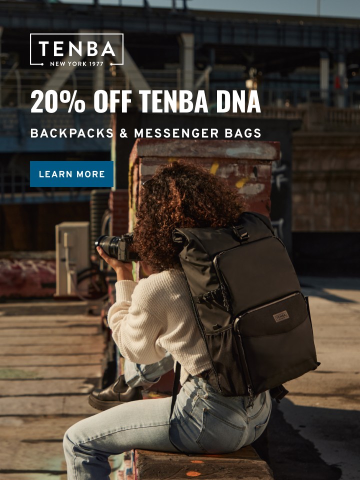 Save 20% on Tenba DNA Backpacks & Messenger Bags! The Tenba DNA