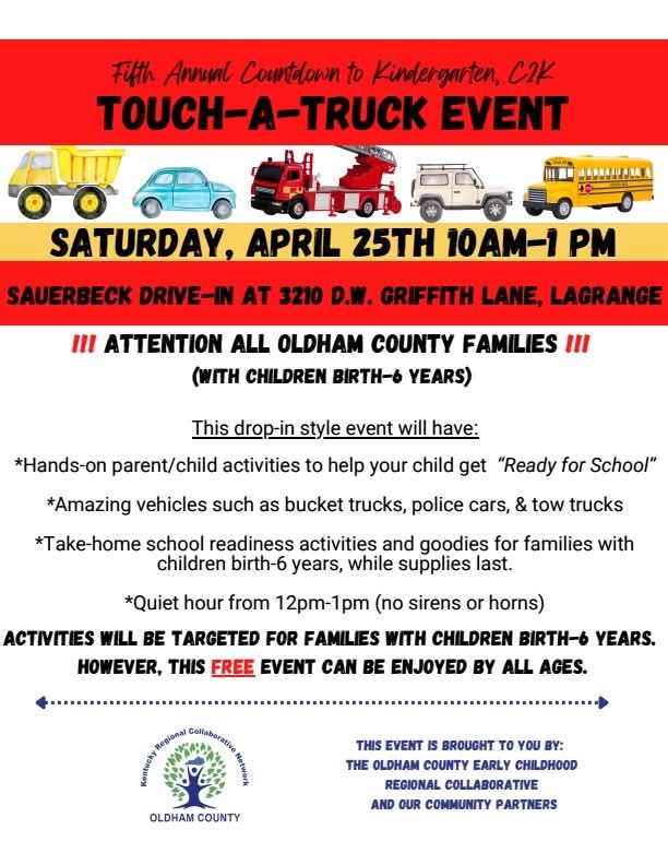 Touch A Truck 2026 - 5th Annual Countdown to Kindergarten