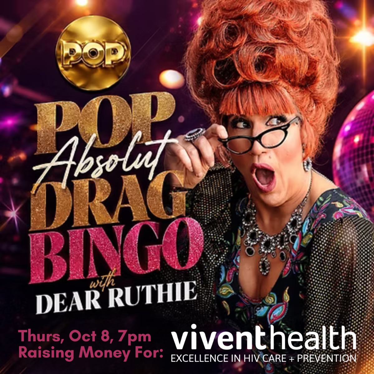 Drag Bingo @ Pop for Vivent Health!