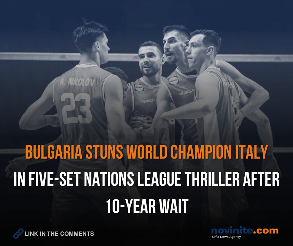 Bulgaria defeats Italy in 5 sets in Volleyball Nations League