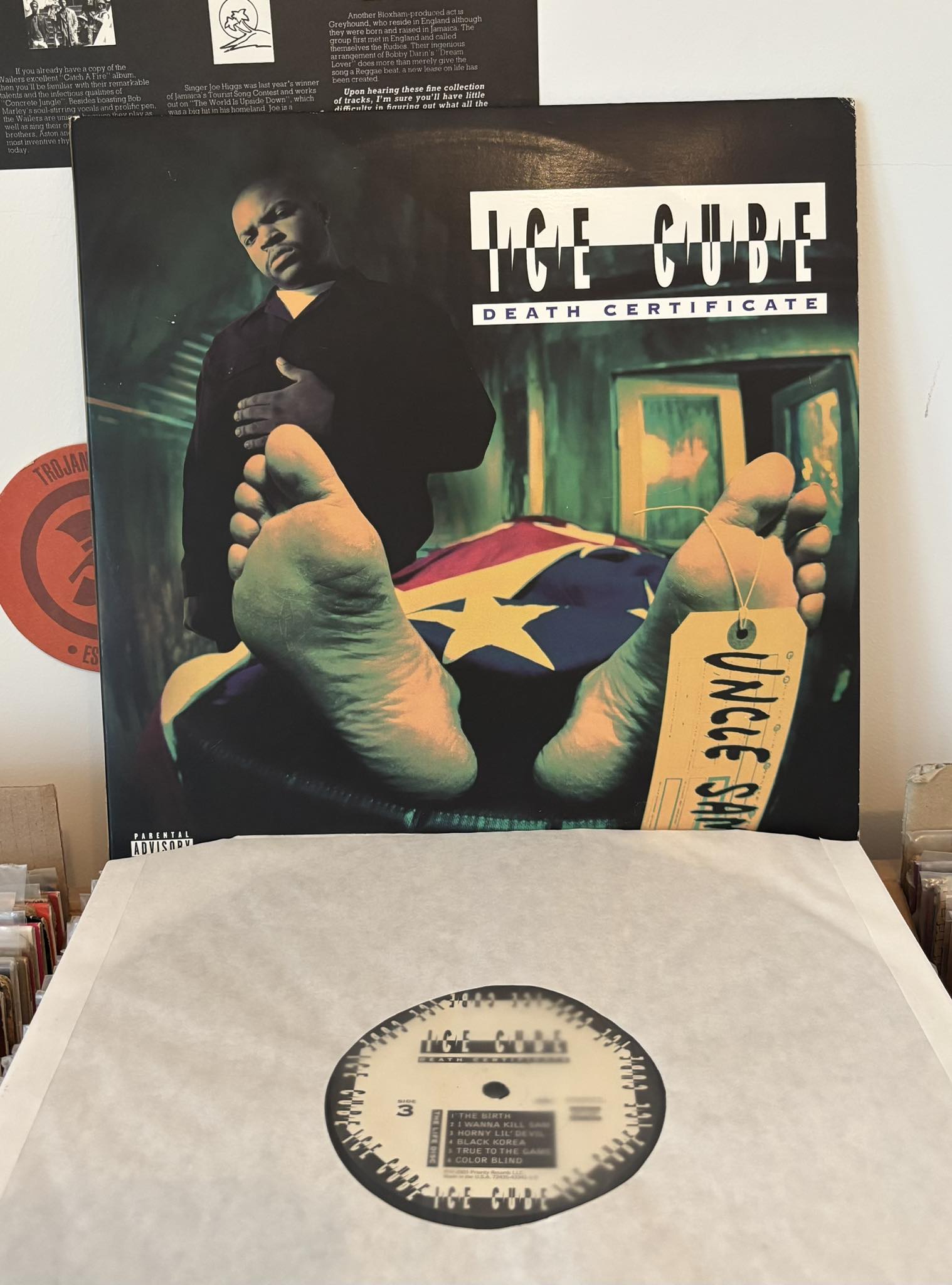 ICE CUBE DEATH CERTIFICATE,1991 OG VINYL 💯