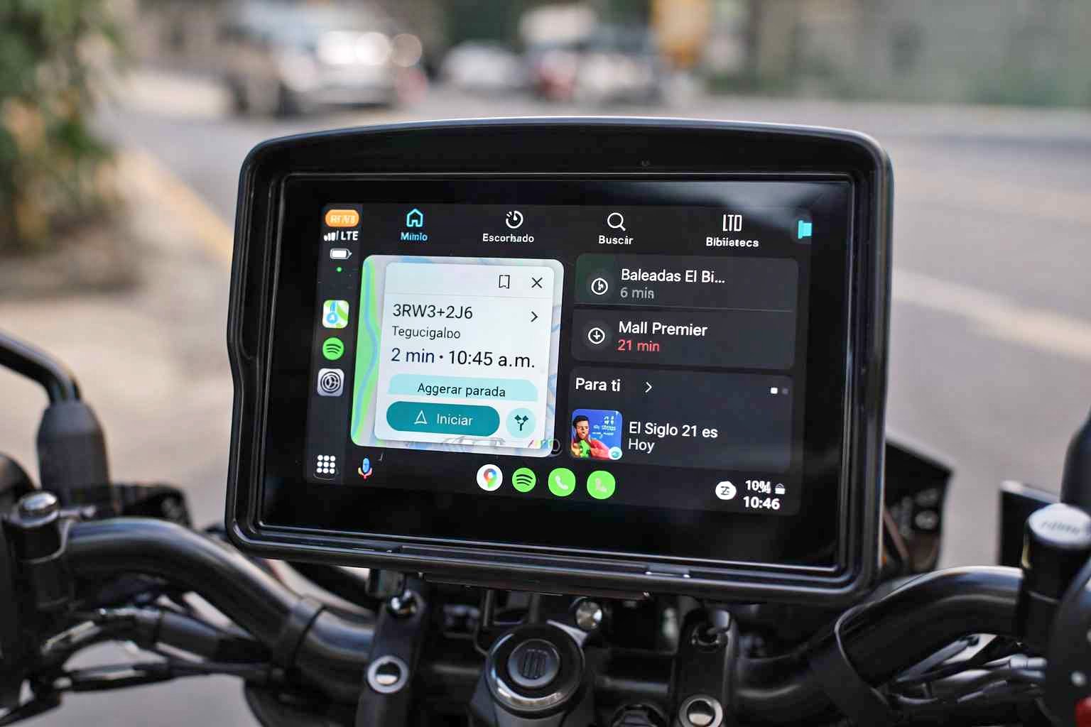 CAMECHO Pantalla De Navegación Para Moto De 5 Pulgadas | CarPlay Y Android Auto Inalámbricos, IP67 Impermeable, Con Bluetooth Dual Y EQ