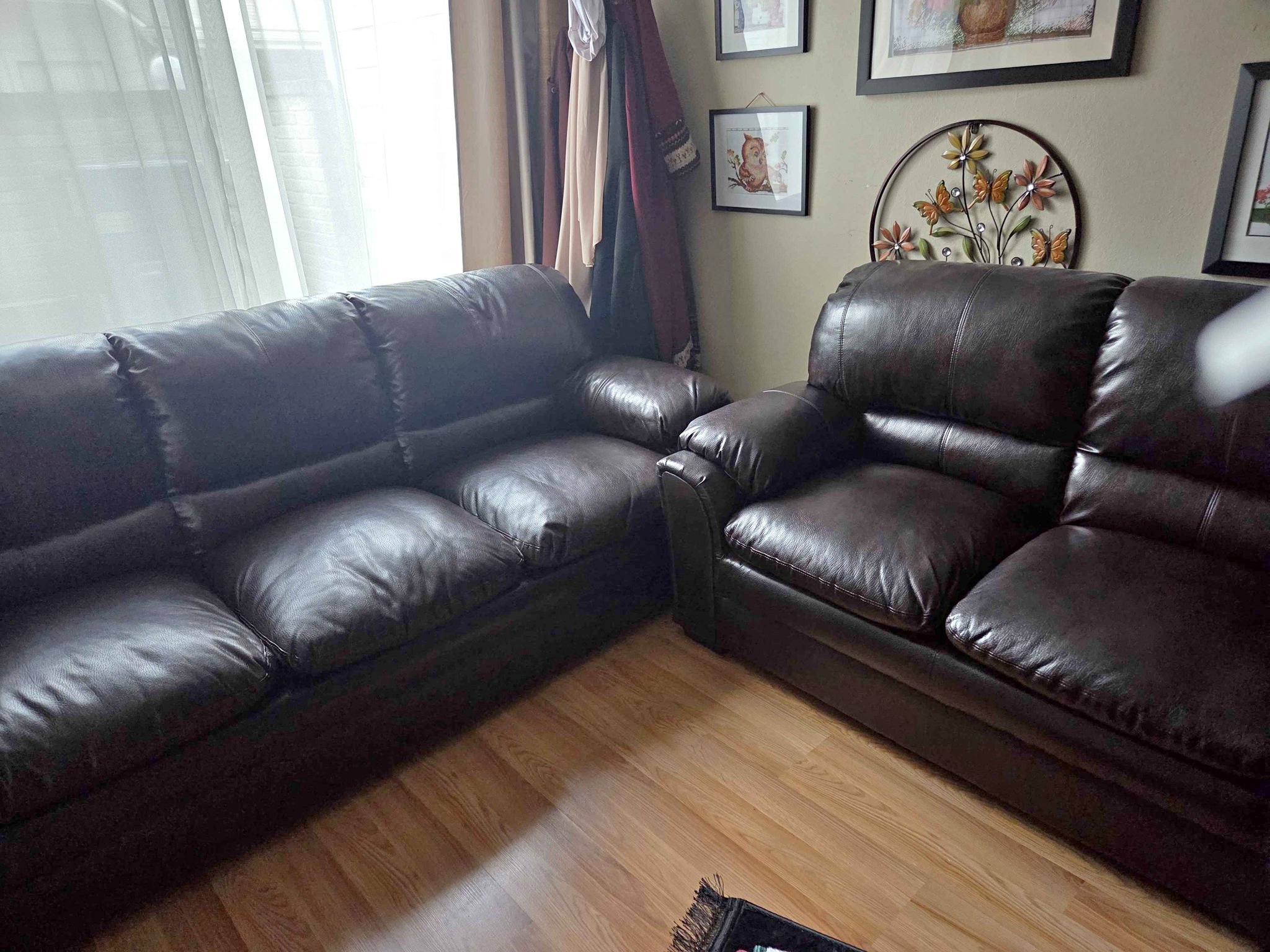 🔥GORGEOUS Top Grain Leather Mid Century Modern Sofa - Sofas, Loveseats