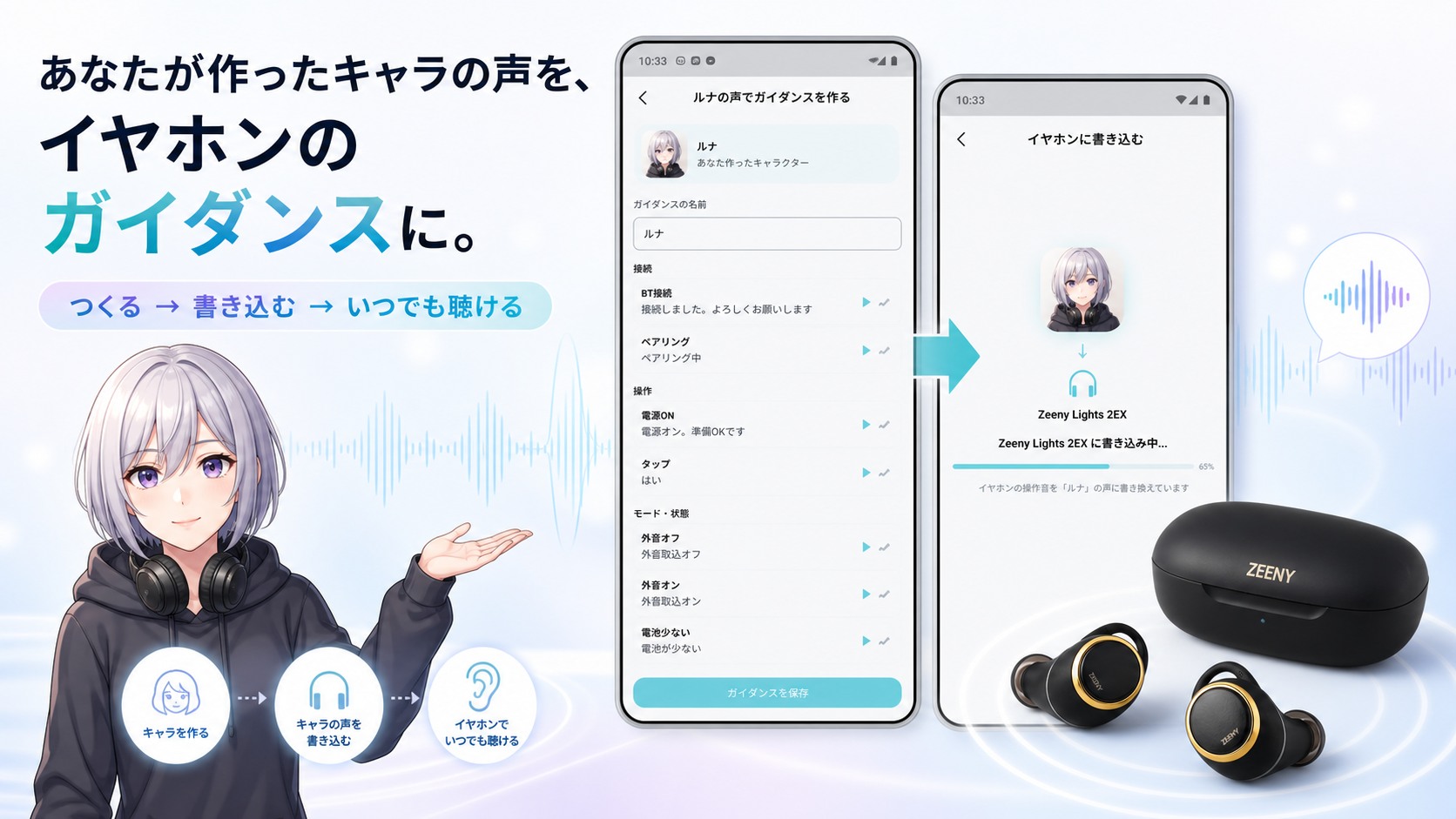 限定品】Zeeny Lights HD × 谷山紀章 谷山紀章ボイスの完全ワイヤレス