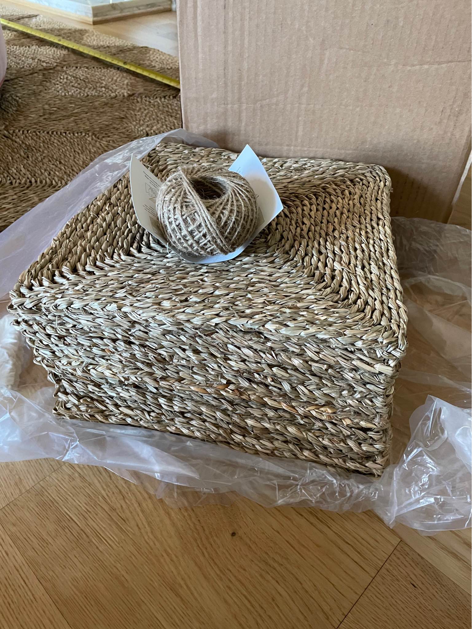 Rush House Sisal Rug with 24 replacement squares - Area Rugs - Edina ...