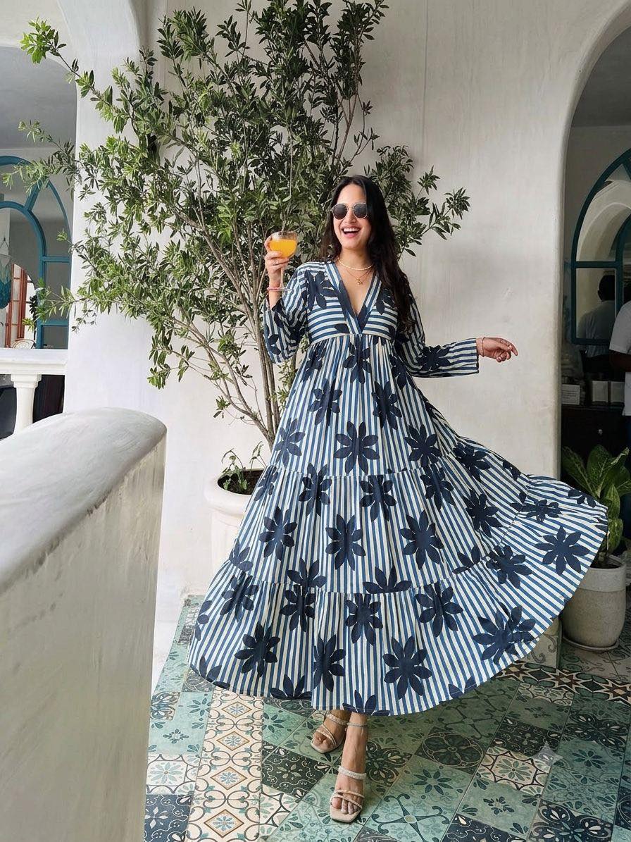 Akshaya Exclusive Collection premium mul cotton dress