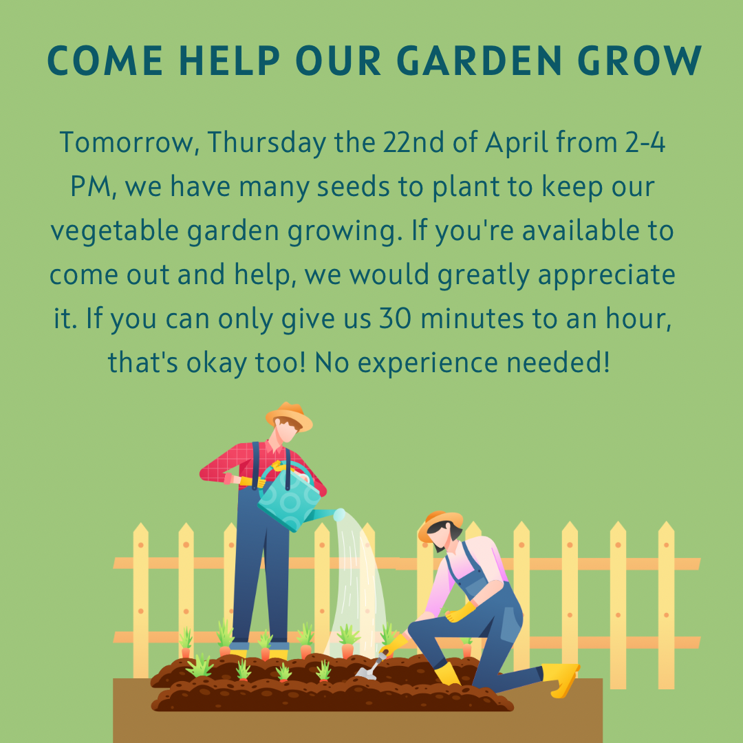 Historic Westville - We need garden volunteers for tomorrow! Tomorrow ...