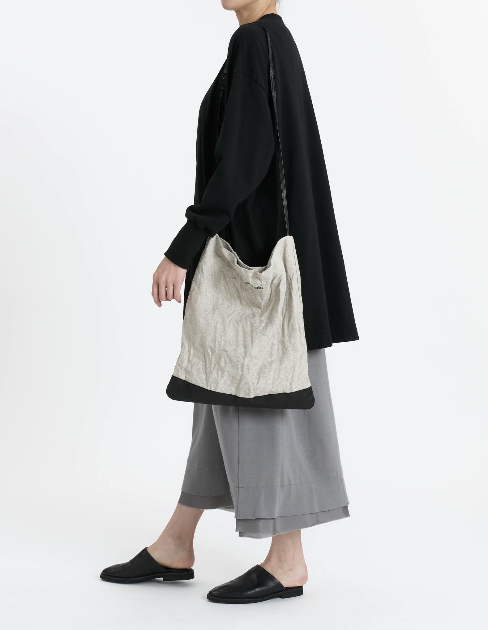 pas de calais SPRING / SUMMER 2026 ・リネン×牛革 ショルダーバッグ 