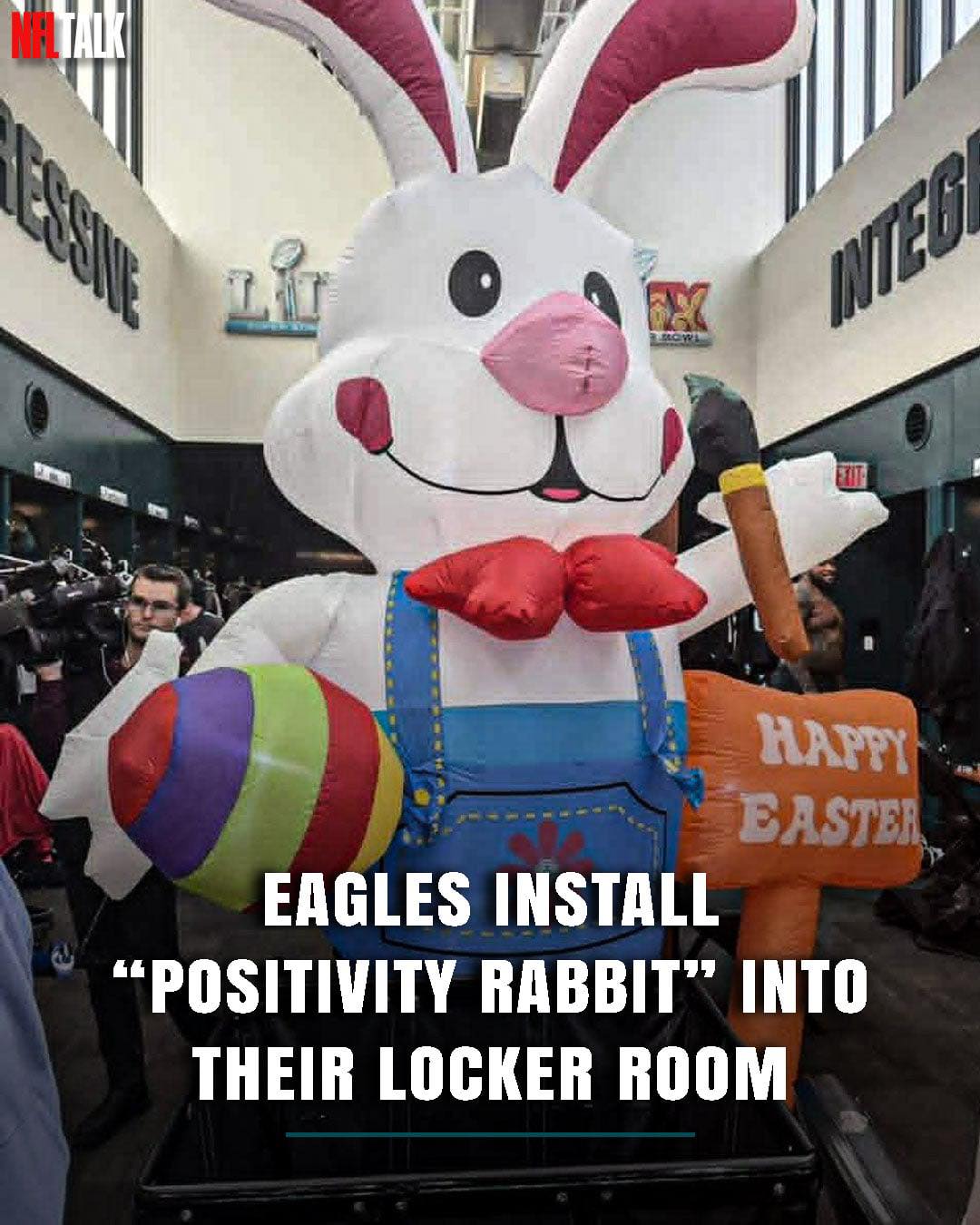 NFL Talk - The Eagles have installed a 'positivity rabbit'... | Facebook