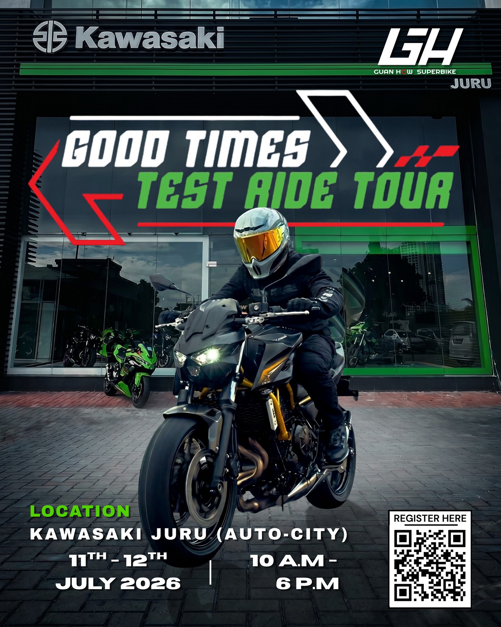 Feel the power and own the road. 🏍️💨 The Good Times Test Ride