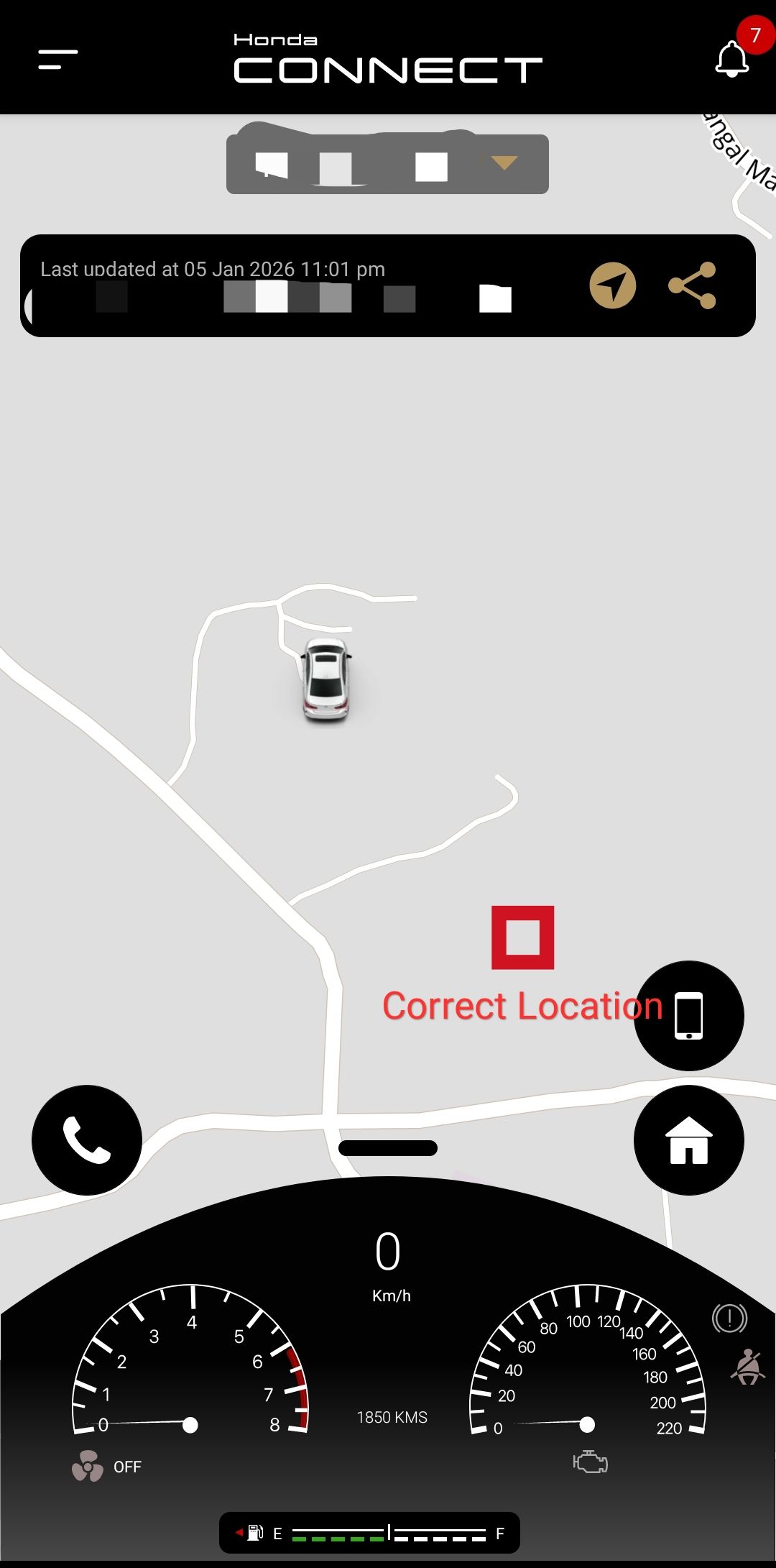 Honda Connect Showing Inaccurate Vehicle Location for my Elevate ZX!