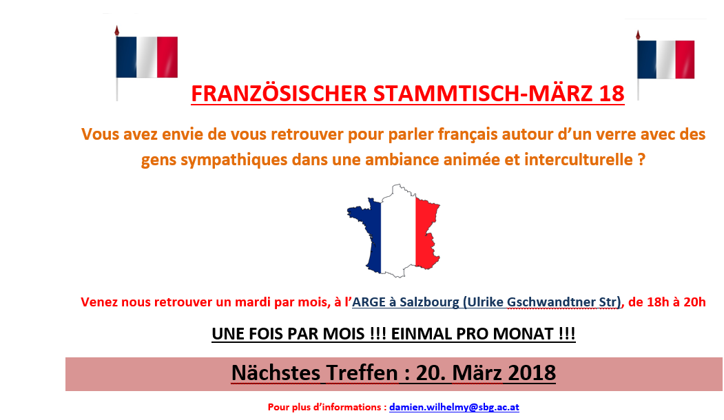 Franzosisch Stammtisch Wann 20 Stv Romanistik