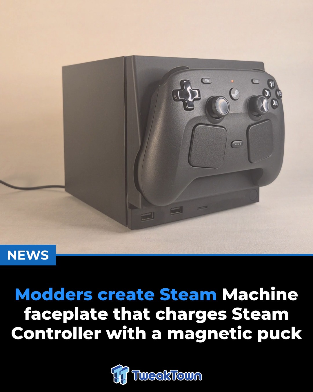 Customizing Steam machine face plate with magnets