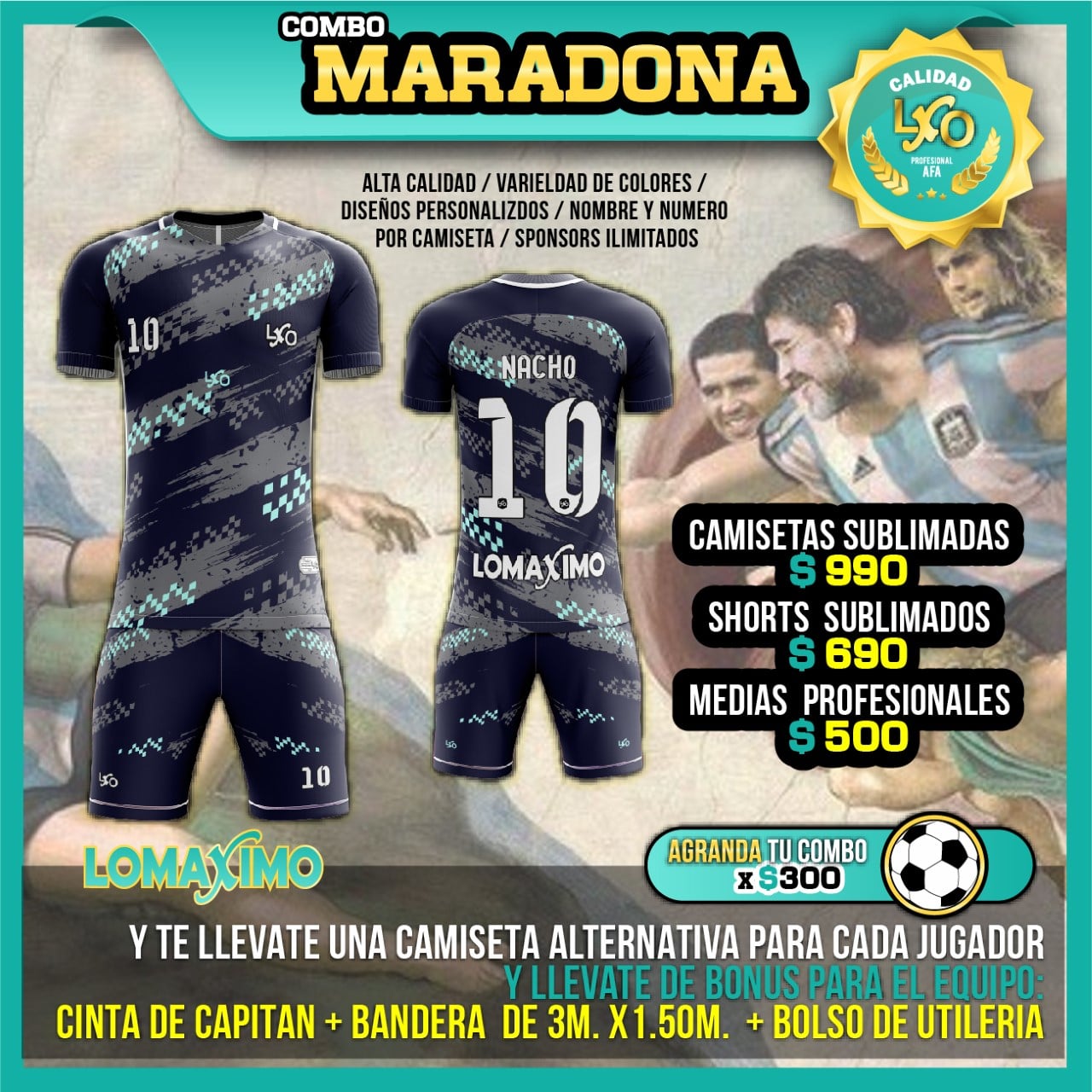 ⚽️COMBO MARADONA ⚽️ 🏆( EL DISEÑO QUE... - Camisetas Lomaximo