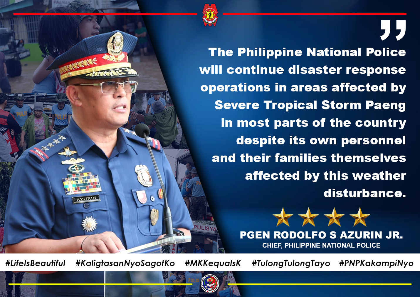 PCADG - The Philippine National Police will continue disaster response ...