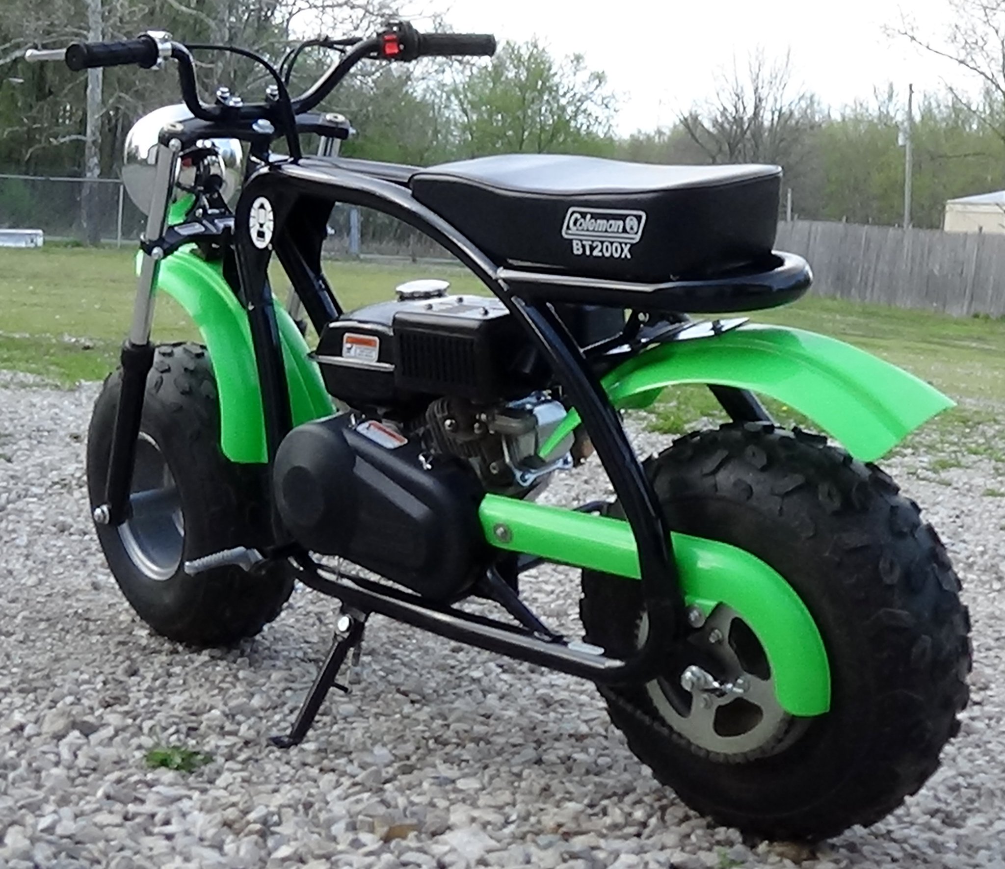 coleman black/green mini bike 196cc bt200x-gb B200R Built 196cc Coleman BT200X Mini