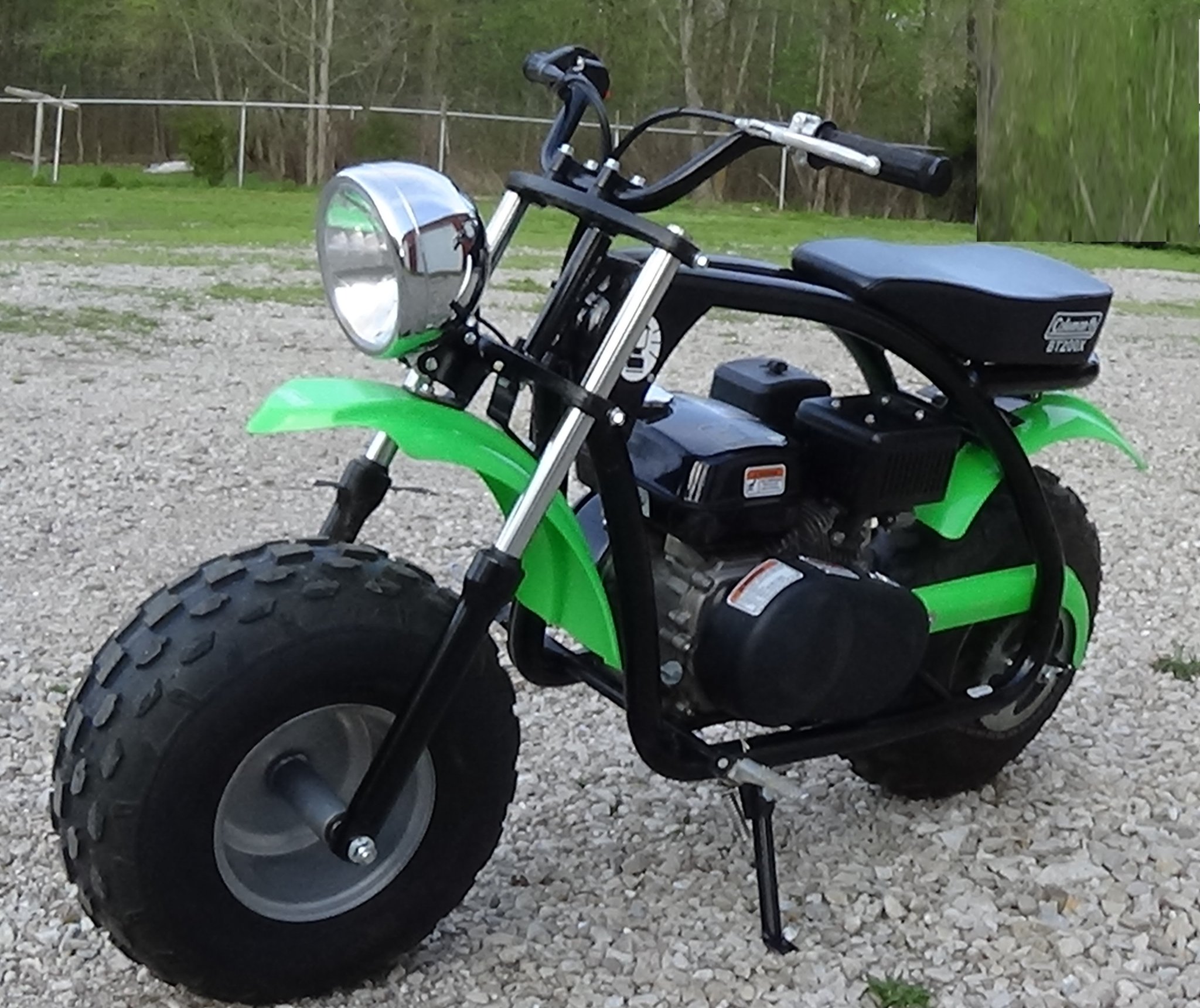 coleman black/green mini bike 196cc bt200x-gb B200R Built 196cc Coleman BT200X Mini