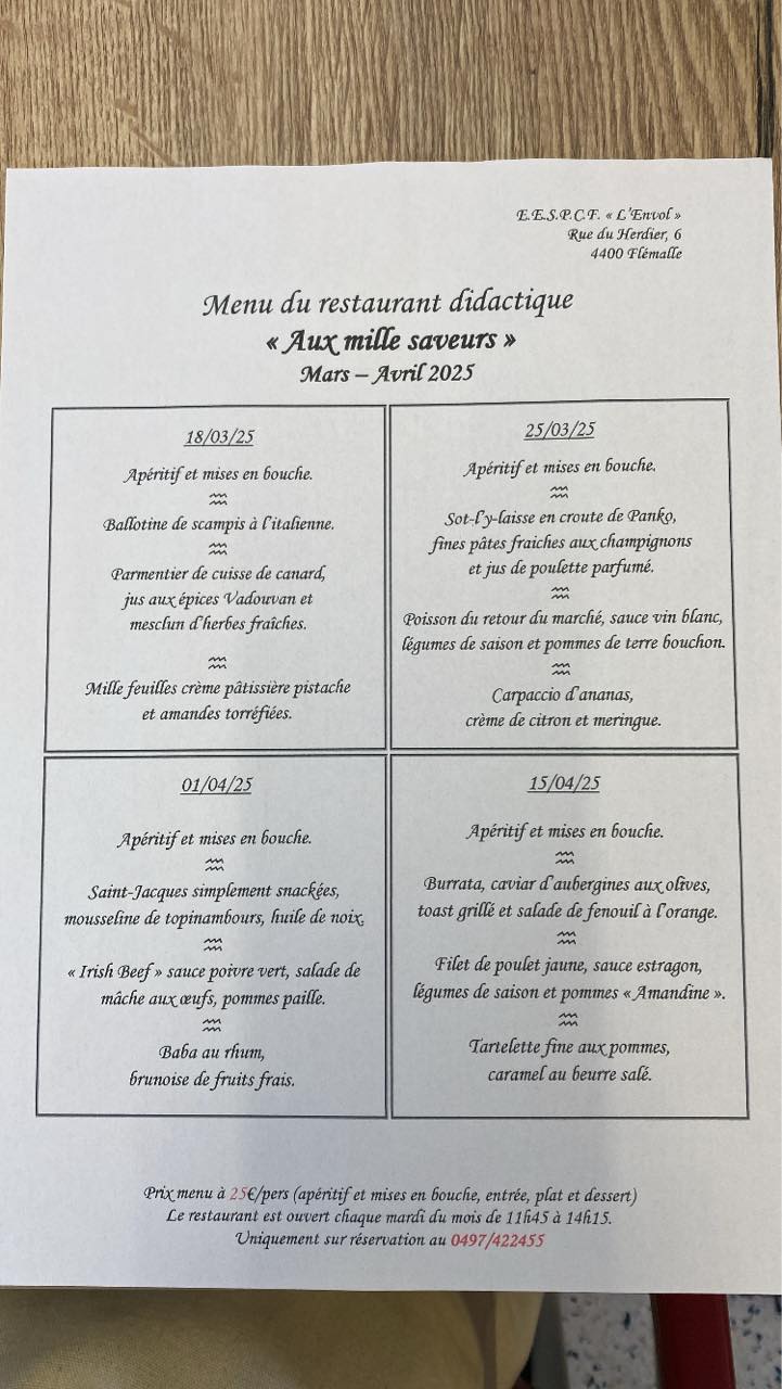 Restaurant... - Restaurant didactique 
