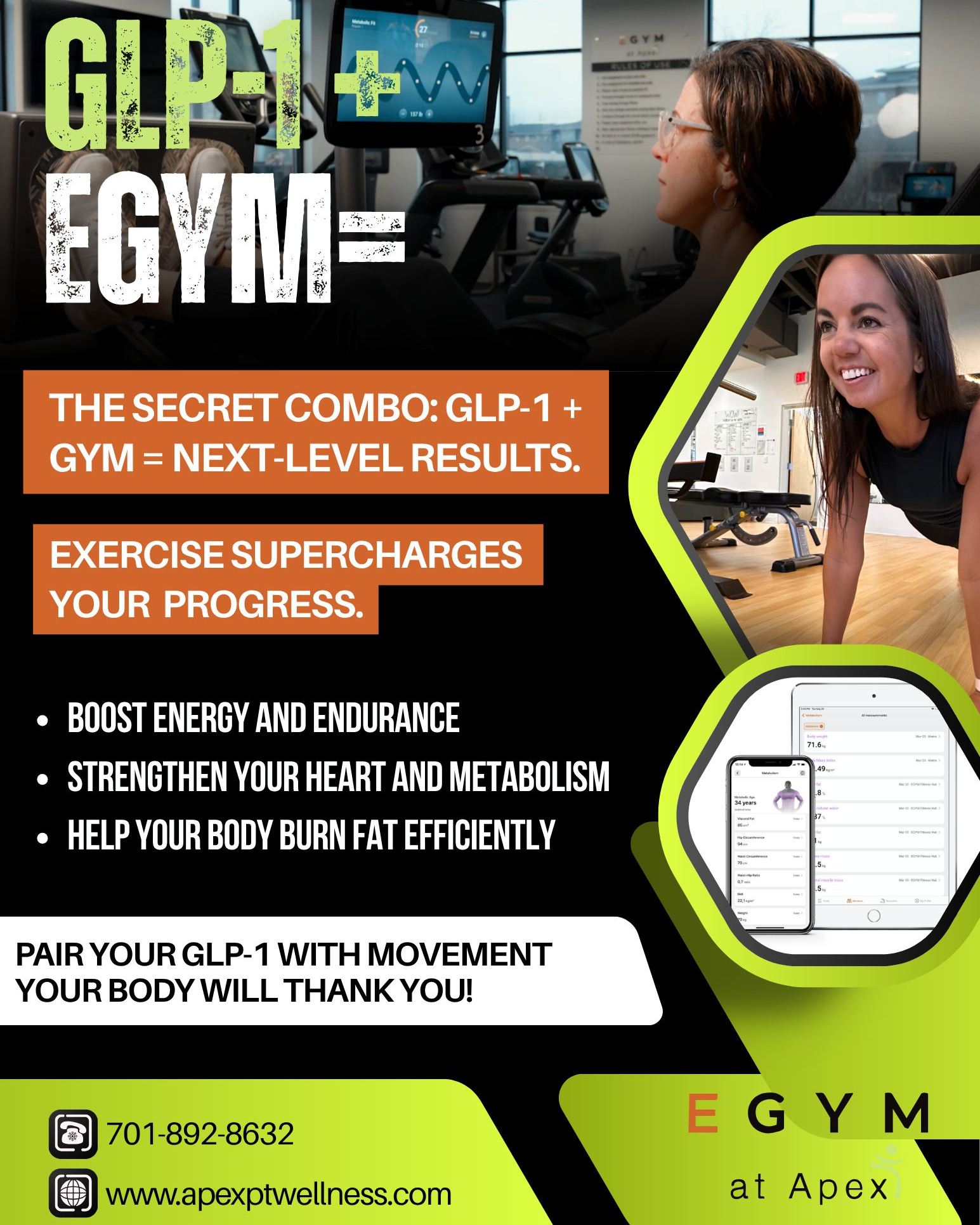 GLP-1 and EGYM for weight loss and strength training