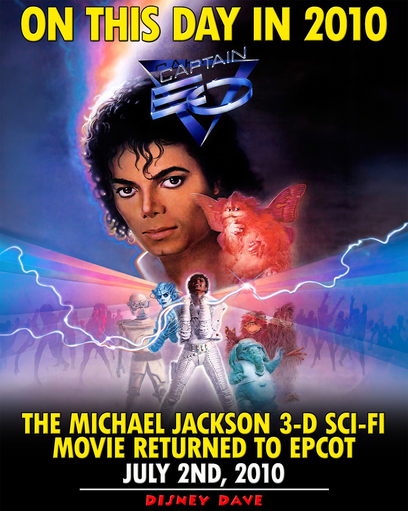 ➡️ ON THIS DATE — 𝐌𝐚𝐫𝐜𝐡 𝟐𝟎, 𝟏𝟗𝟖𝟕 Captain EO premiered