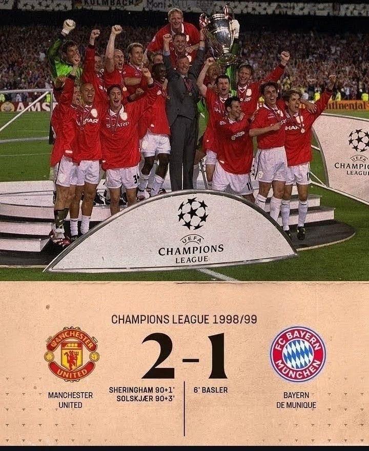 MANCHESTER UNITED 1998/99 UEFA CHAMPION LEAGUE 🏆 FINAL 🆚 BAYERN