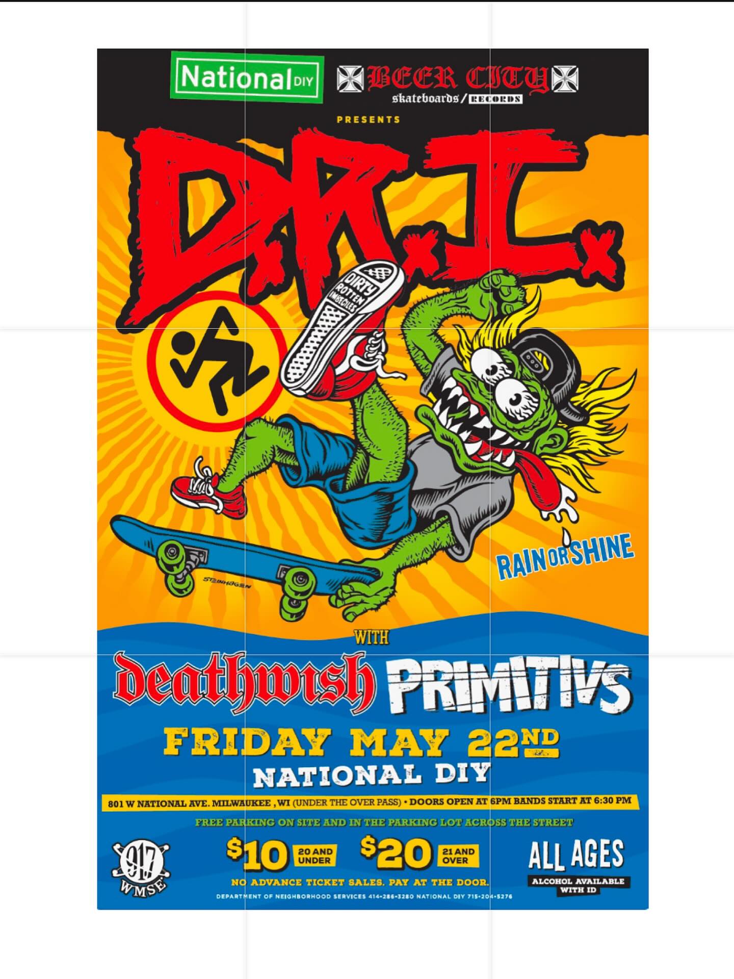 DRI, Deathwish and Primitives concert in Milwaukee on May 22nd
