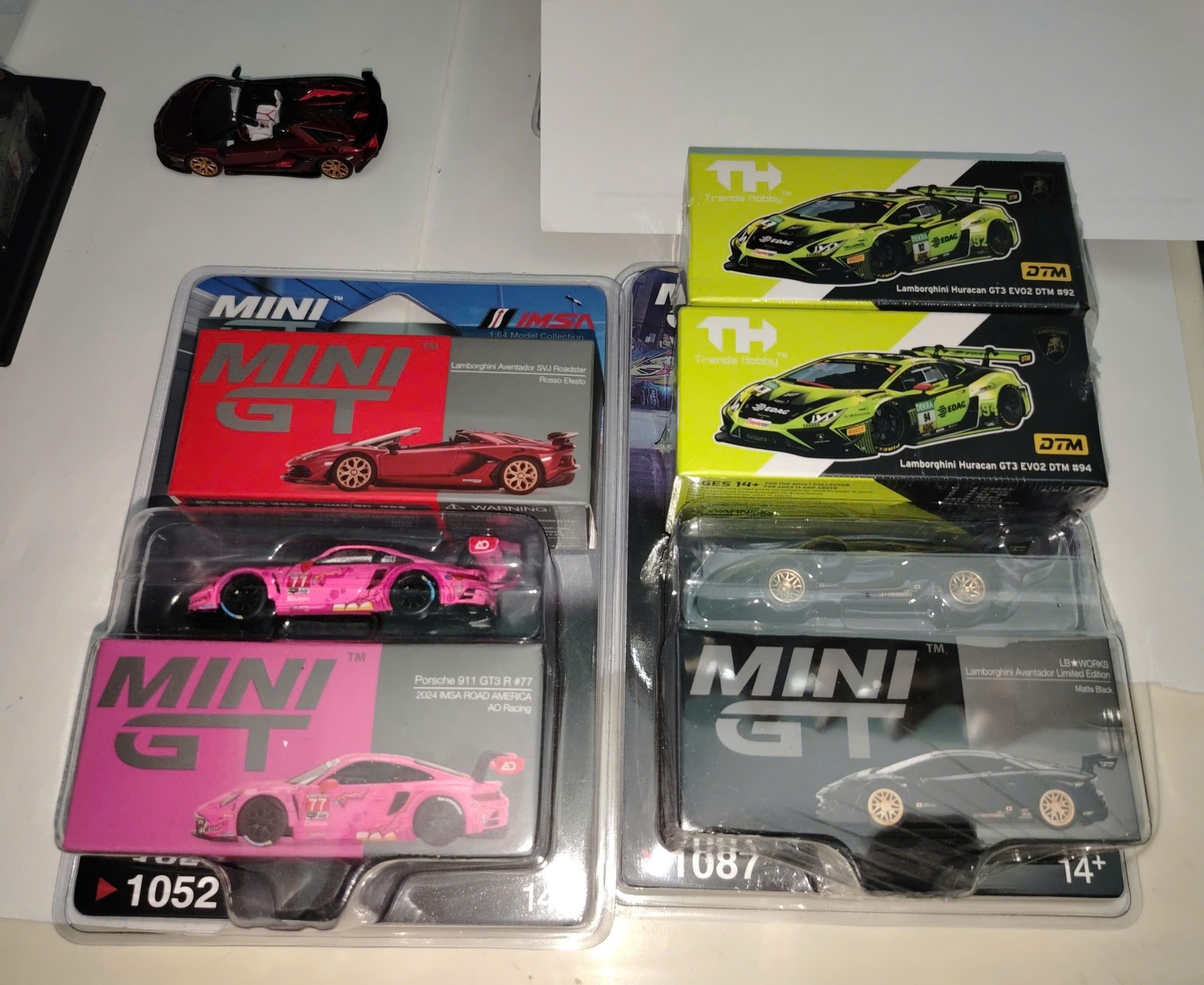 Mini GT 1:64 Car Models for Sale - SVJ, Lamb TH, Aven Card, Roxy