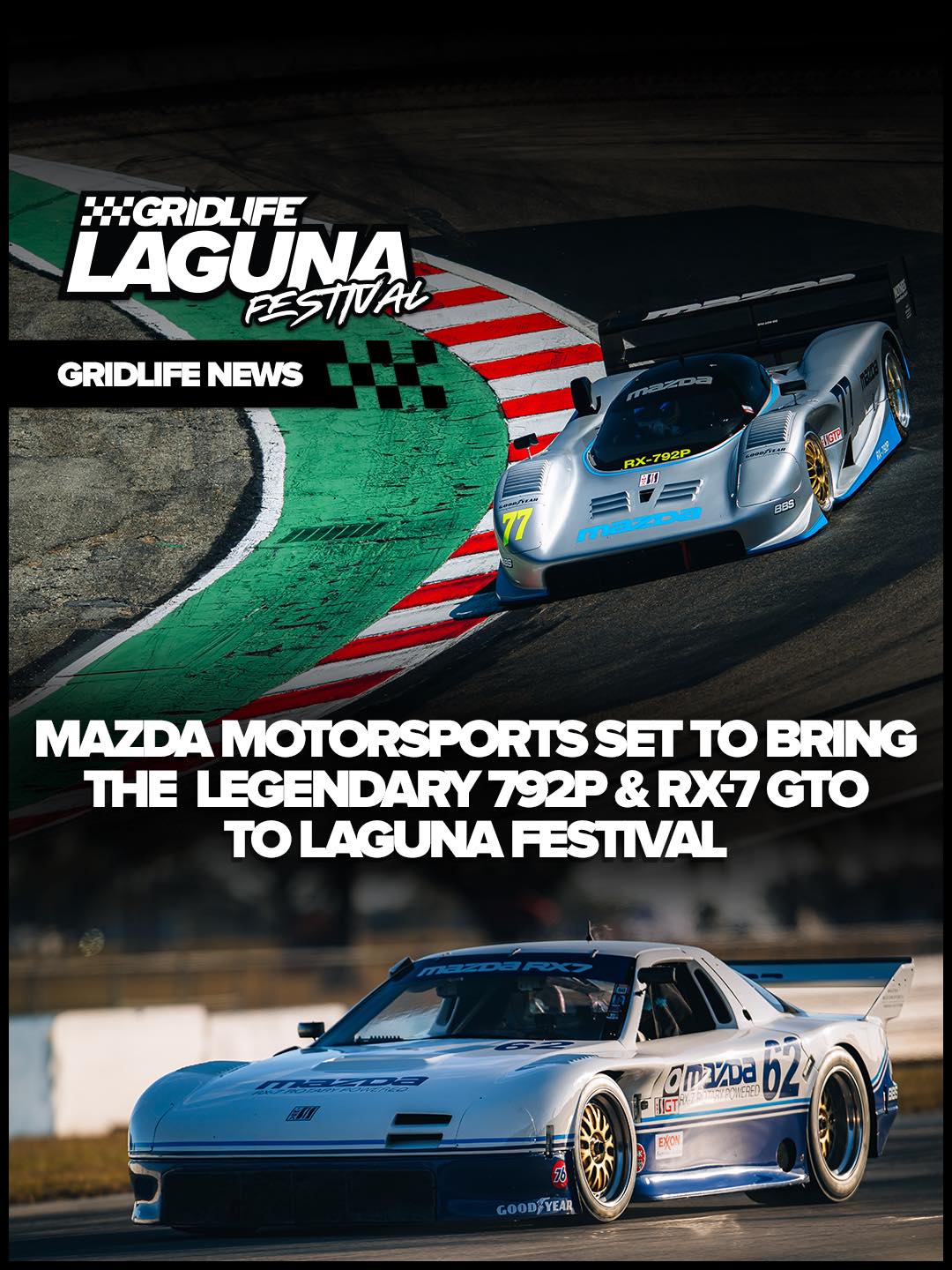 The legendary 792P and RX-7 GTO are officially headed to Laguna