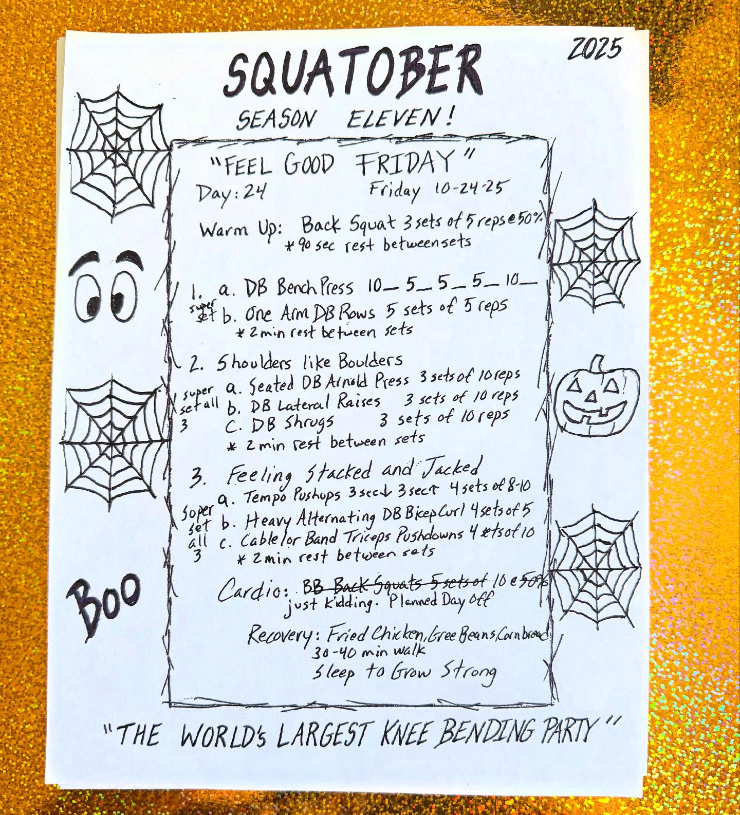 PEN - #squatober Day 24 for Friday Oct 24th. Easy day on the legs with ...