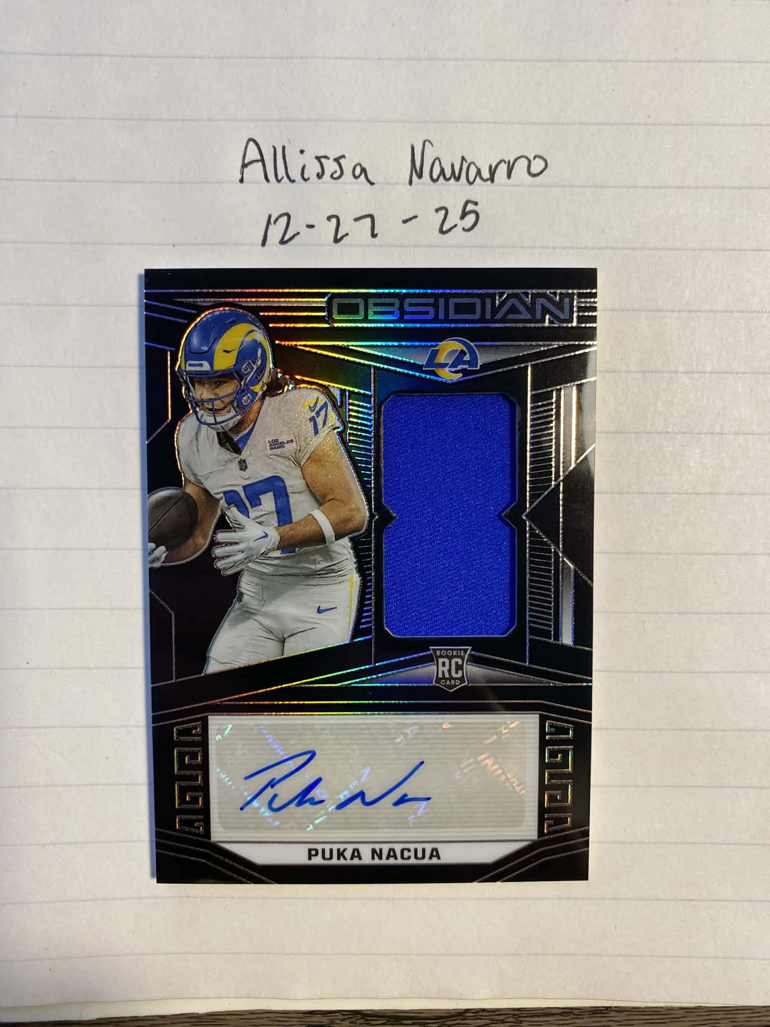 Puka Nacua Obsidian RPA /199 ?? 18 spots @ $10 ea Venmo 