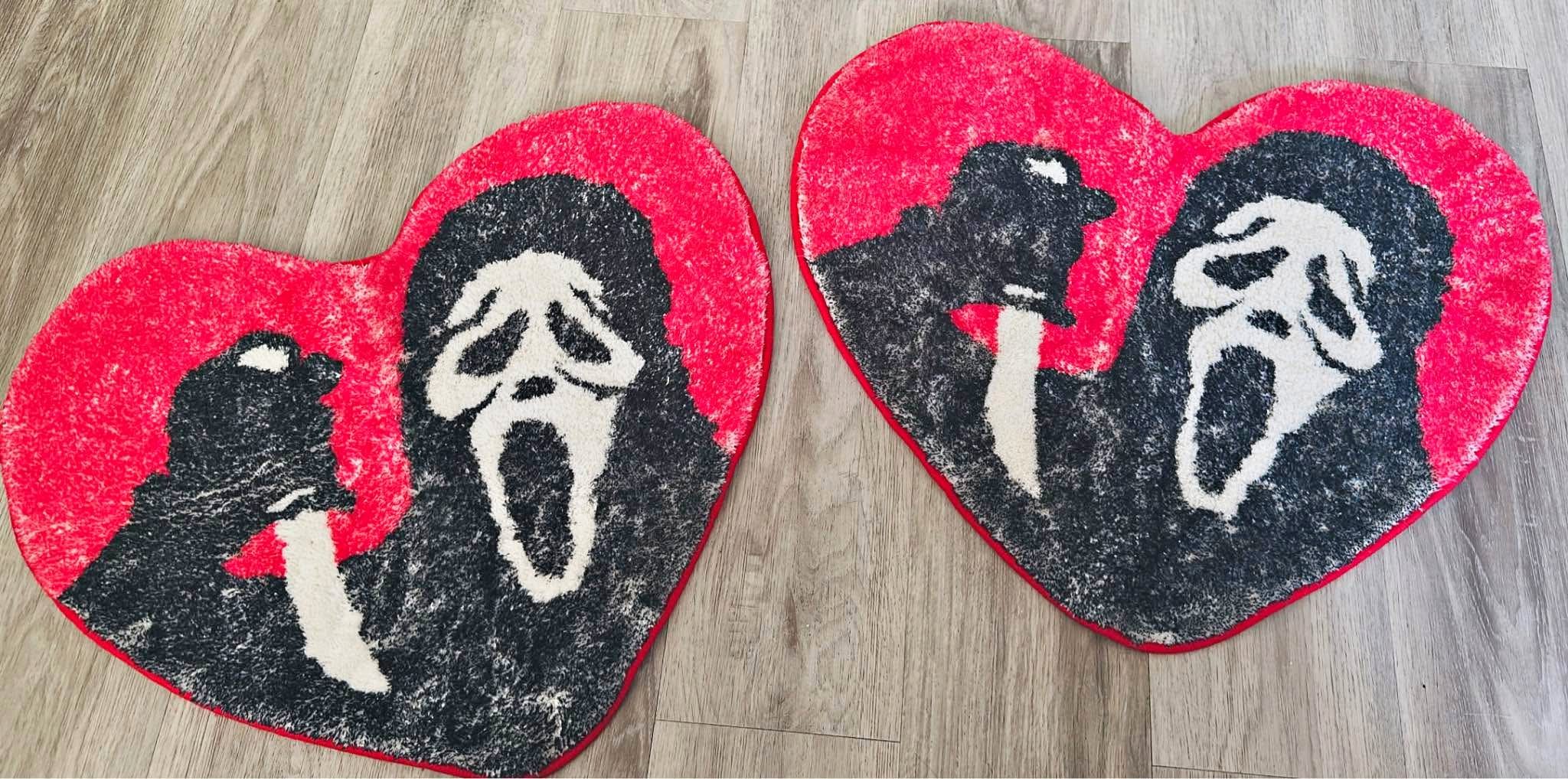Set Ghostface Heart Rug – Horror Scream Mat - Area Rugs - Niagara Falls ...