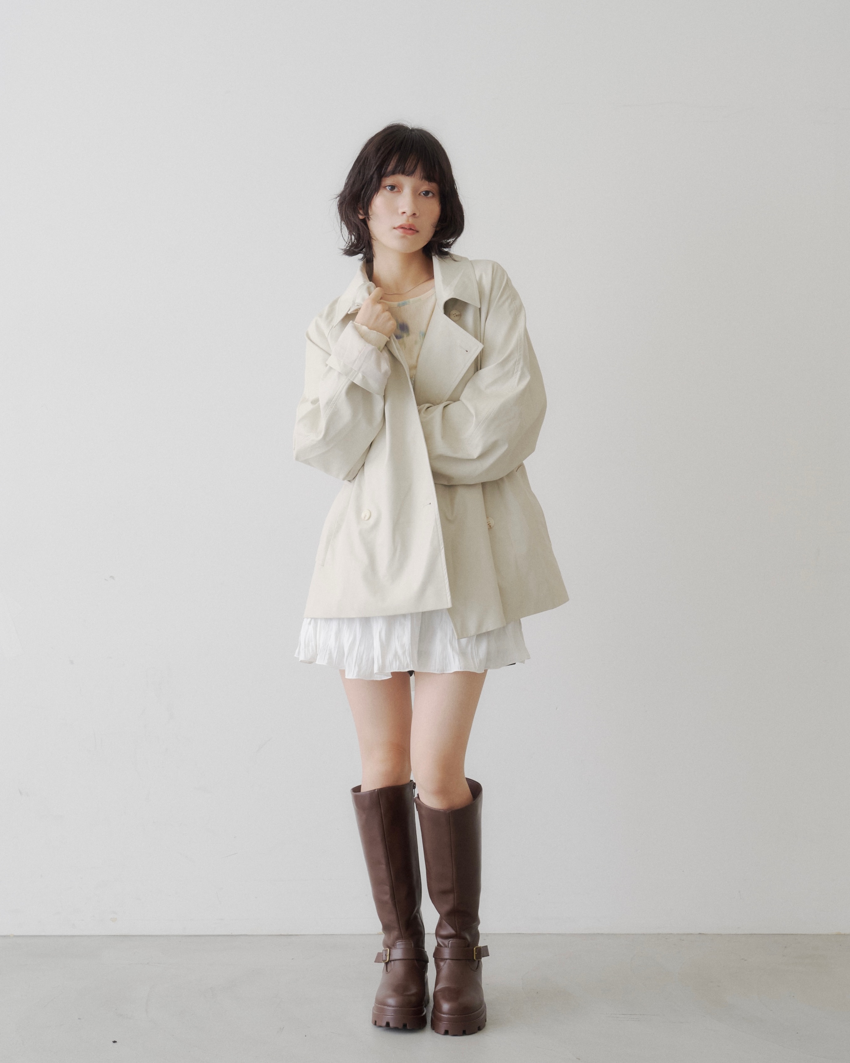 new color“brown”】 BAKUKARUツイルカーブパンツ ¥9,790 color:brown