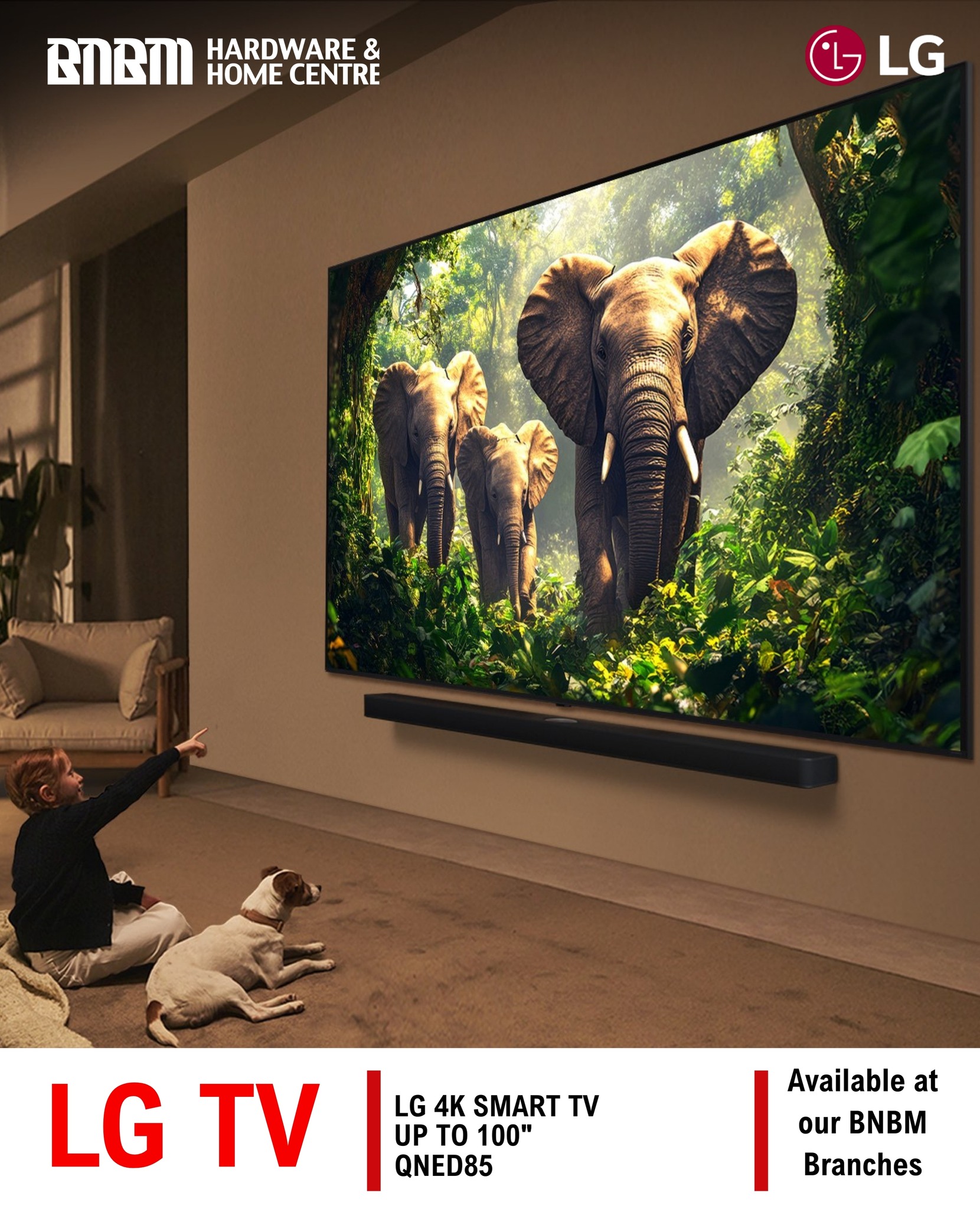 Experience next-level viewing with the LG 4K Smart TV QNED85 