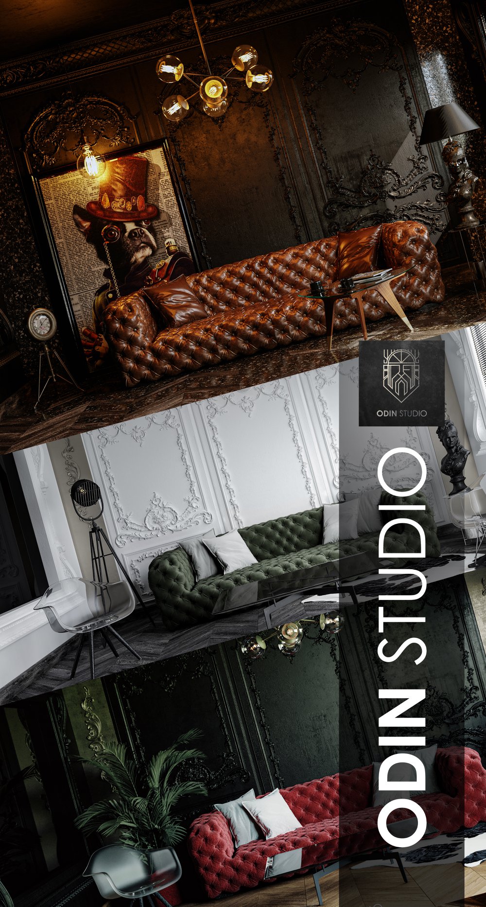 ODIN Studio - Three different themes for the same space,...