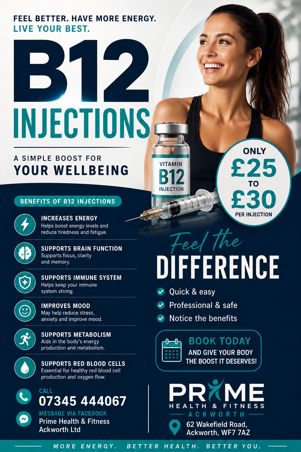 giving a vitamin b12 injection Give us call , or message on messenger to book your ! Size:1L HDPE Jug 5-Amino-1MQ Research Compound | Content_Opt_26_05
