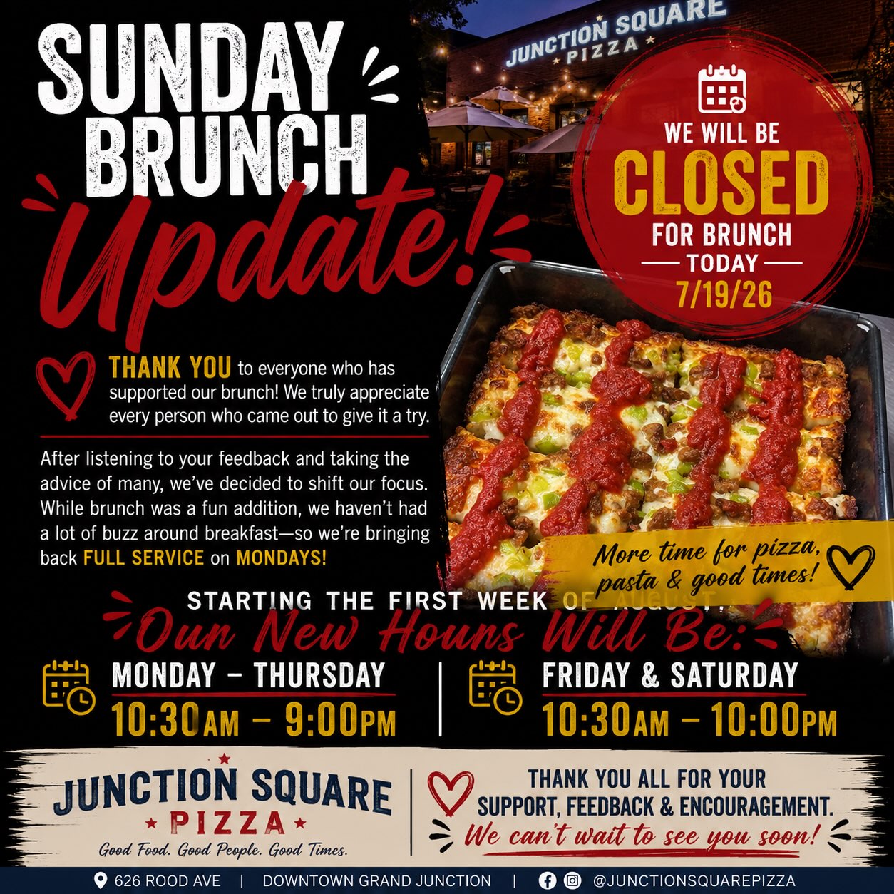 Junct'n Square Pizza | Grand Junction CO