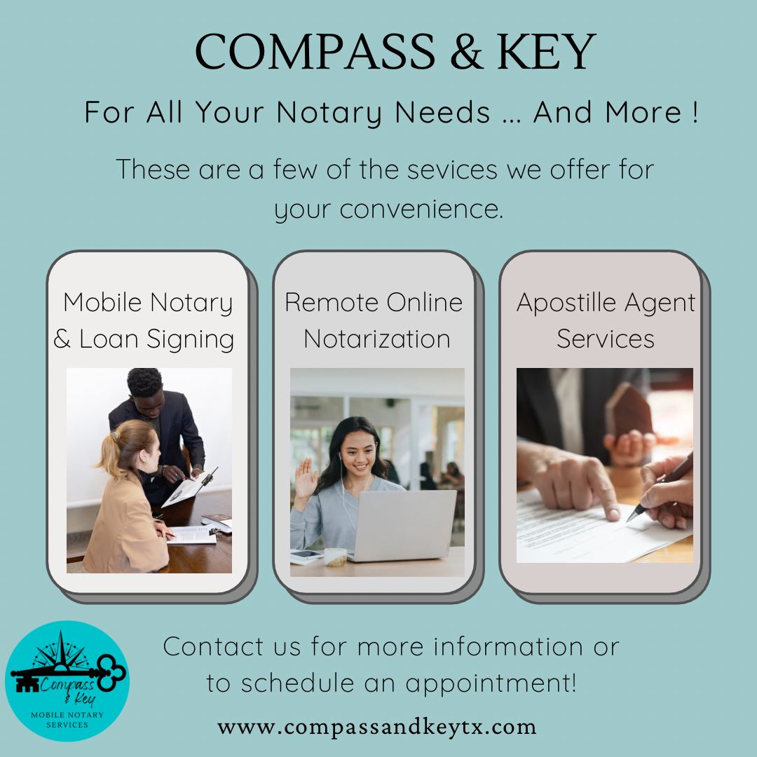 Compass & Key Mobile Notary | Richmond TX