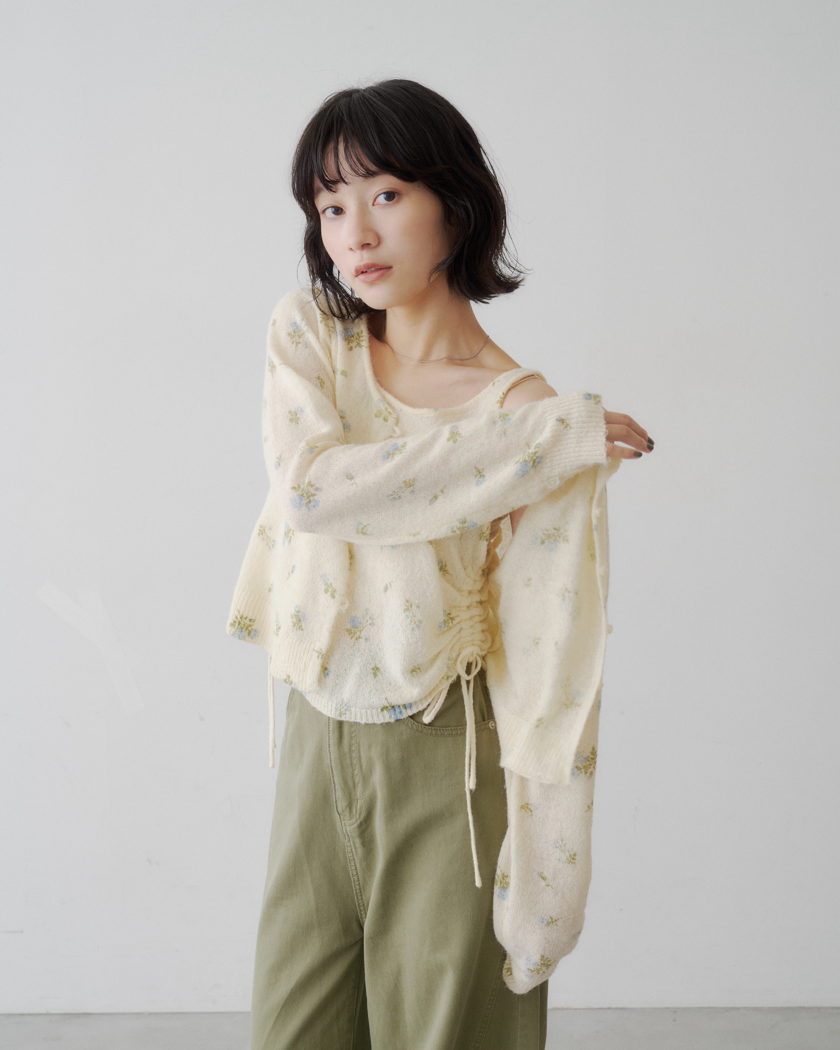 new color“brown”】 BAKUKARUツイルカーブパンツ ¥9,790 color:brown