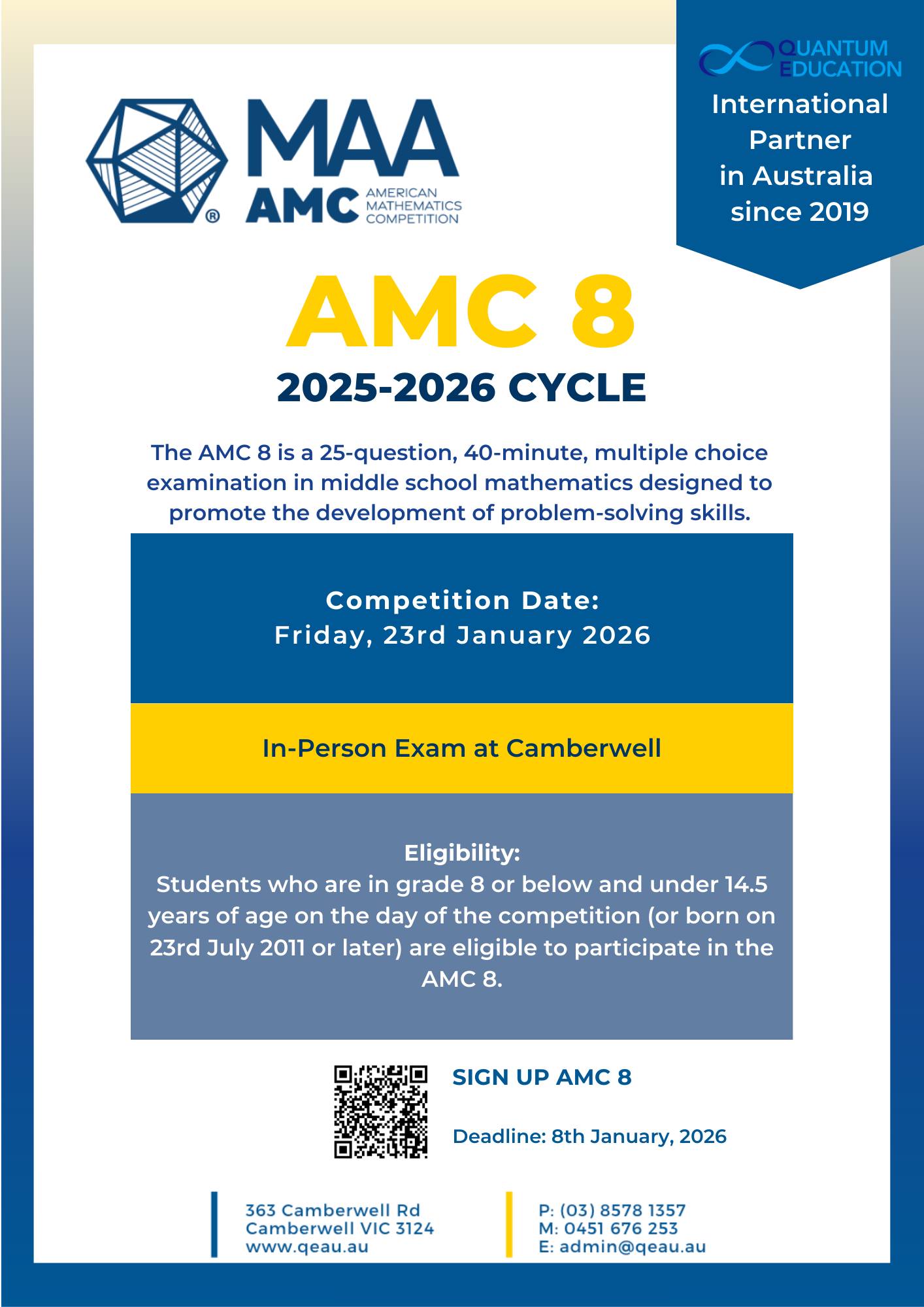 Quantum - The American Mathematics Competition (AMC) is a series of ...