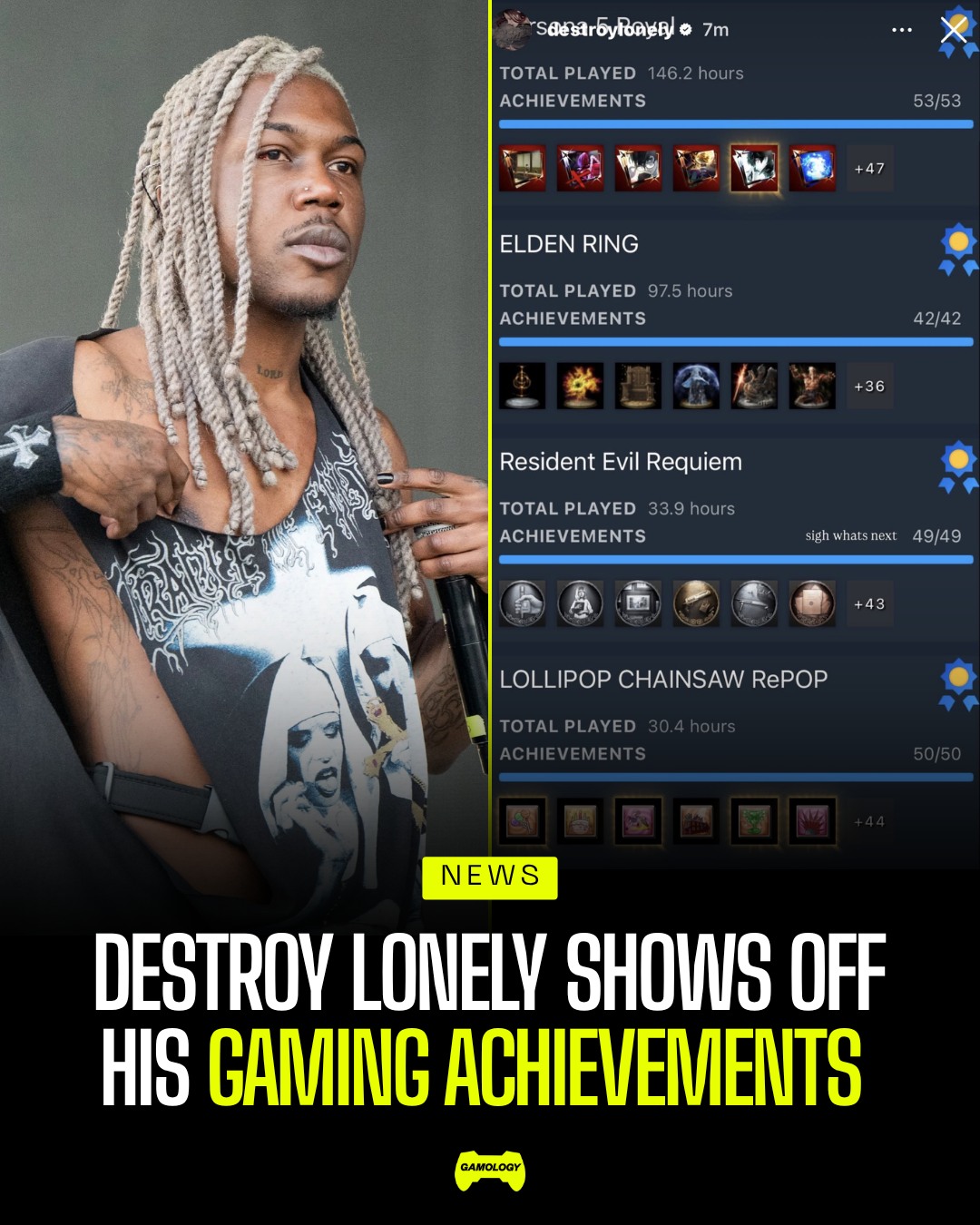 Destroy Lonely has shown fans another side of his free time by