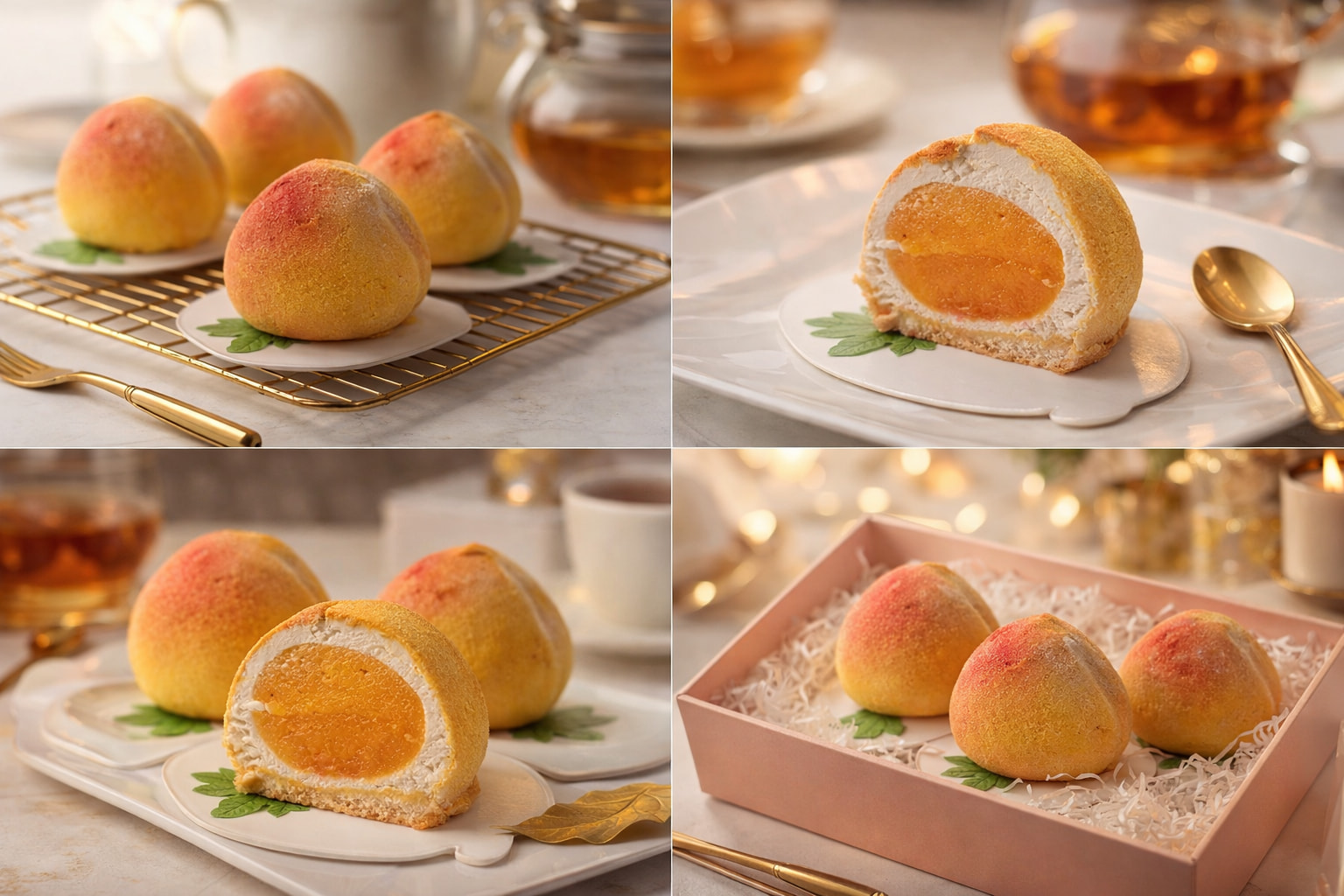 These incredibly delicious peach cakes combine a delicate earl