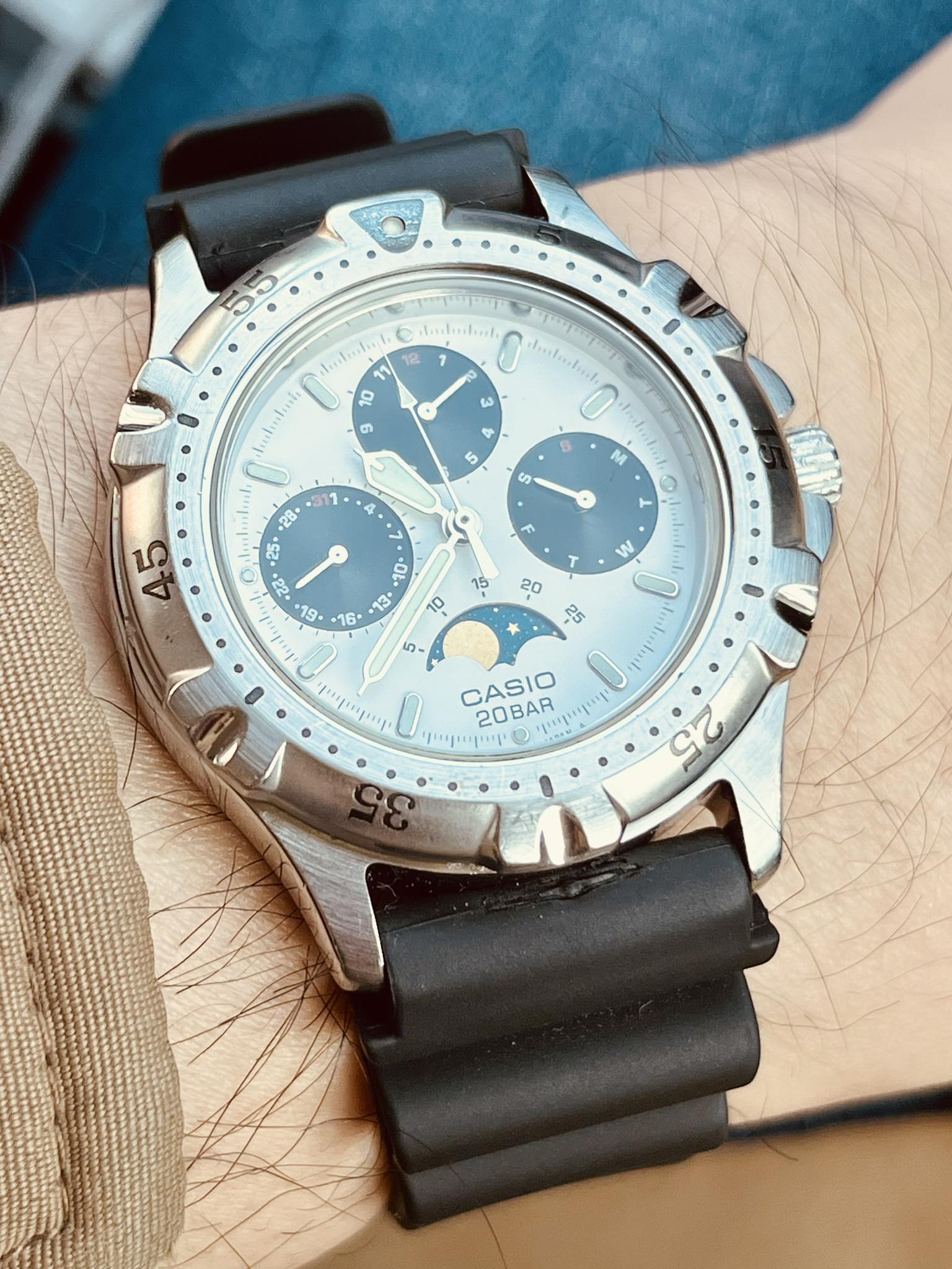 CASIO MD-726 MOONPHASE 10 5 C tnnctansdiat 0 ..۰۰..، ش 0 S M 