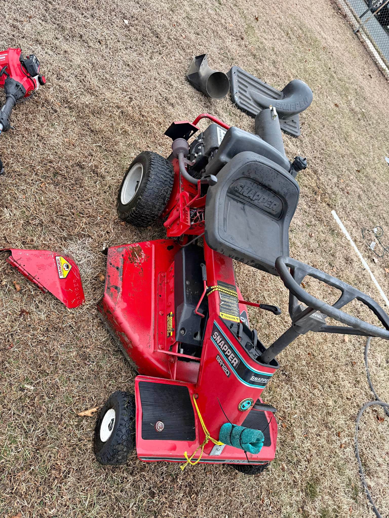 Snapper SR120 10HP Riding Mower w/Bag Attachments - Lawn Mowers ...