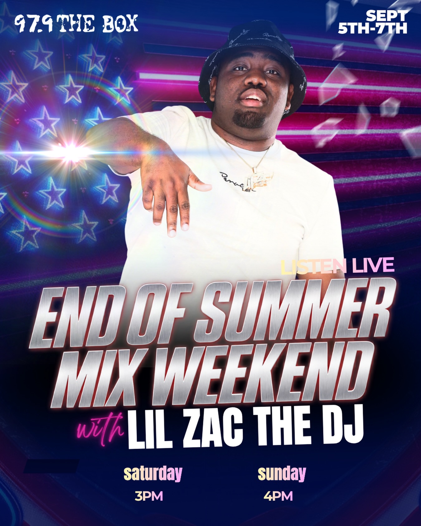HOUSTON - DJ 🚨 checkin in at 3p #endofsummer mix only on 97.9 🚨