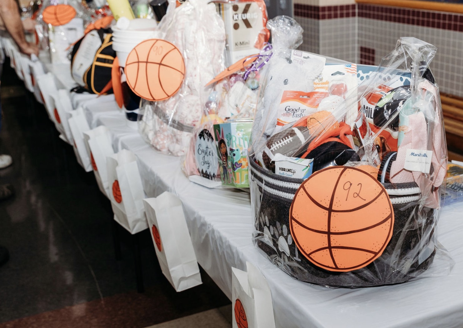 BASKET RAFFLE at the Damian Mele Memorial Basketball Tournament