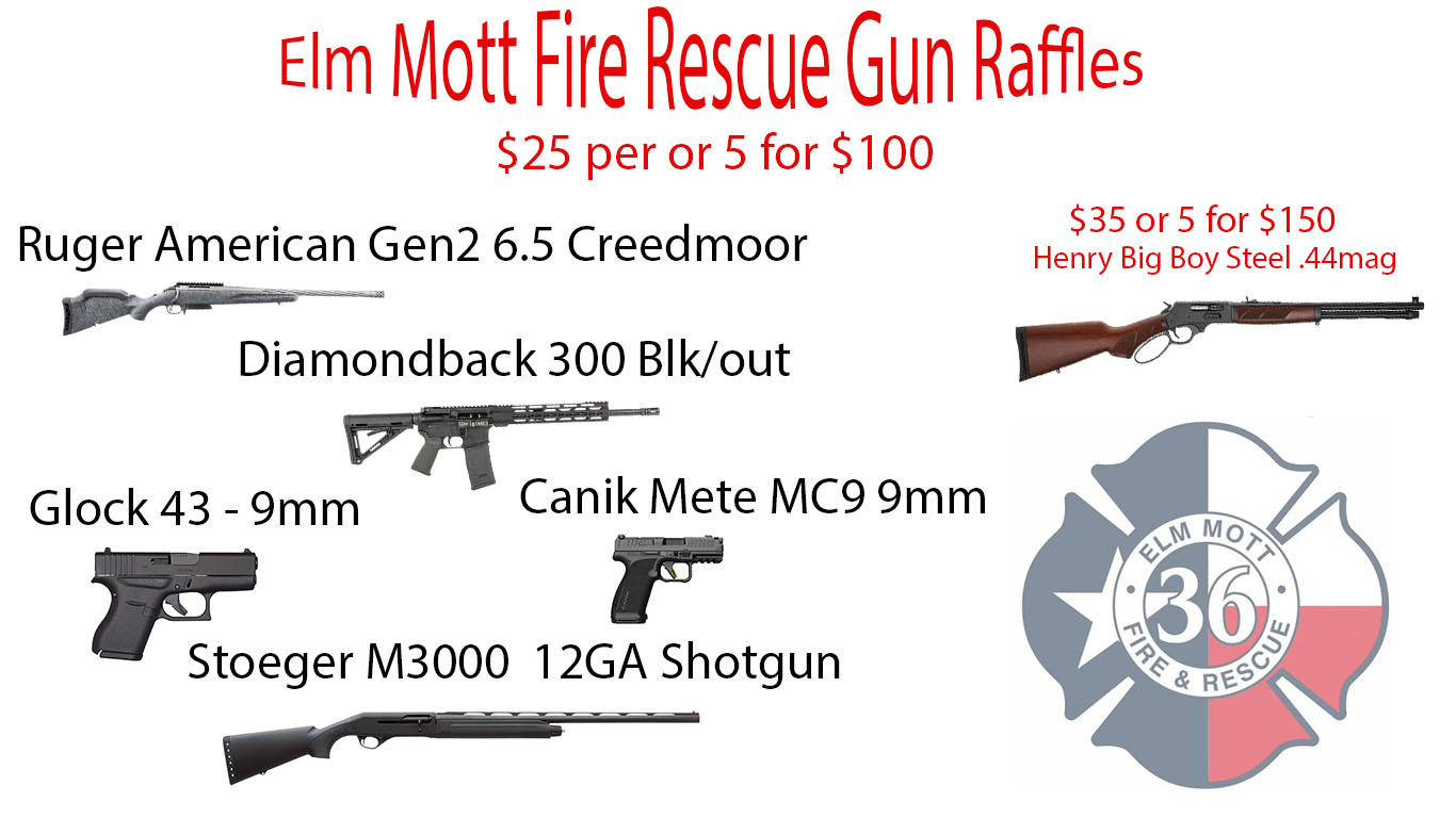 Elm - 🚨🔥 Elm Mott Fire Rescue Gun Raffle! 🔥🚨 We’re raffling off 6 ...