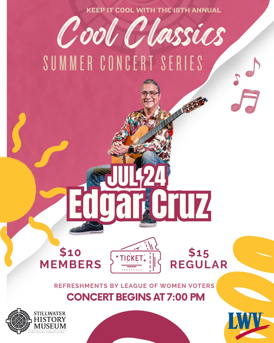 Edgar Cruz guitar concert at Stillwater History Museum