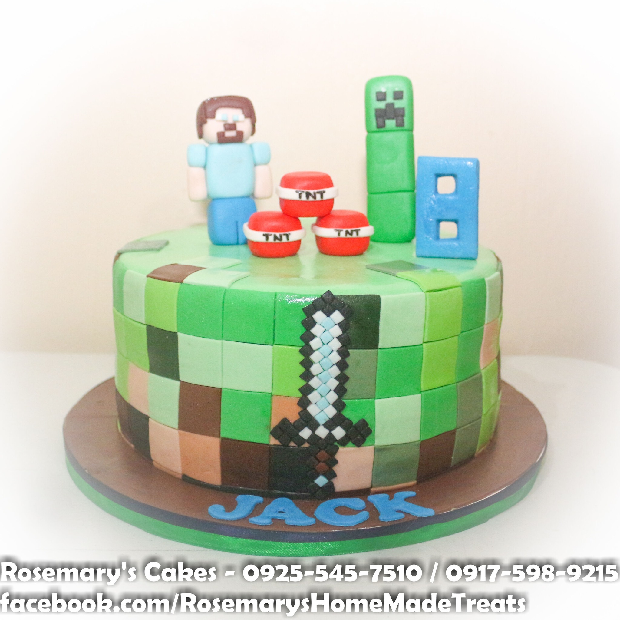 Rosemary's Cakes and Pastries - 1 Layer Minecraft Themed Cake for Jack ...
